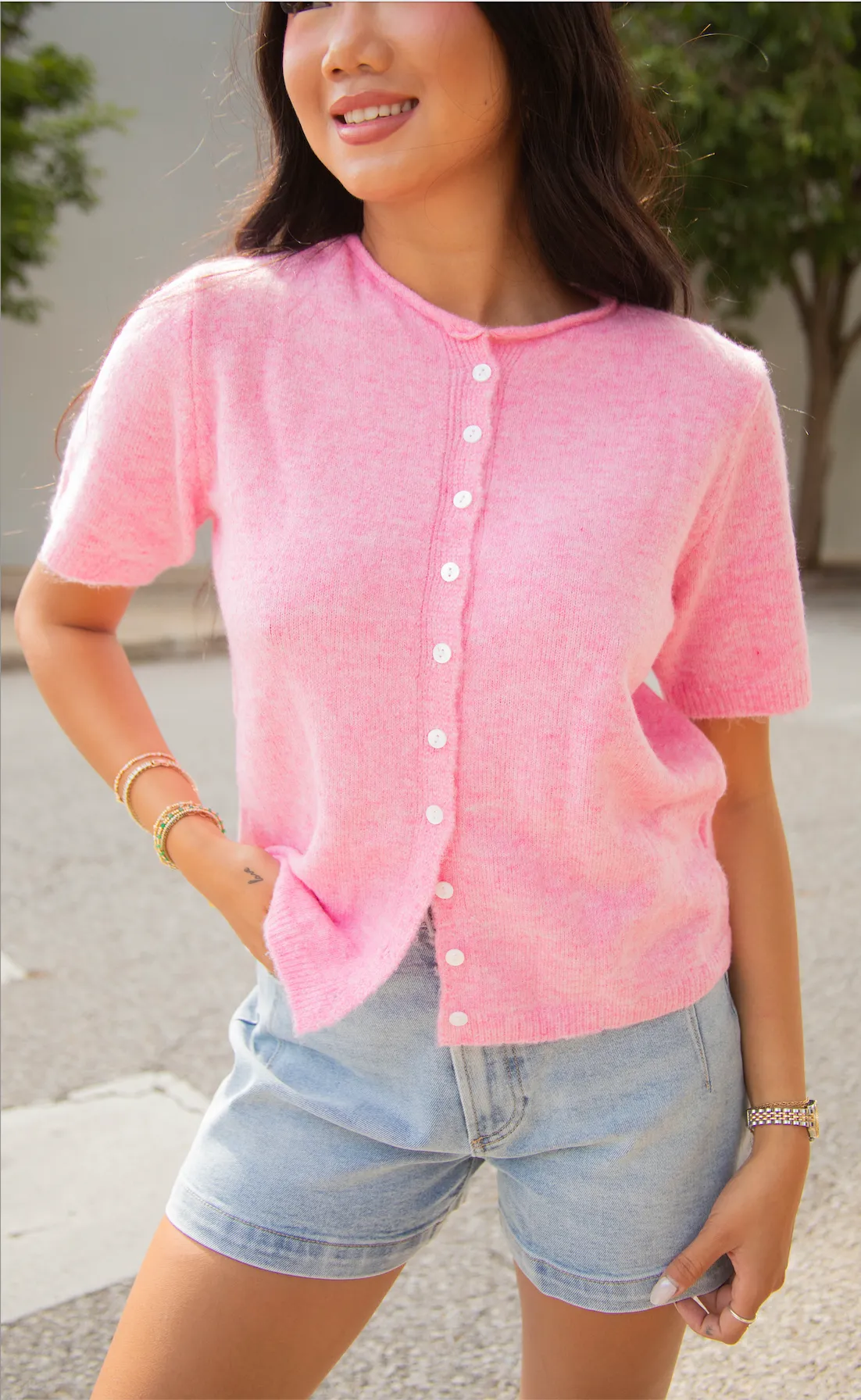 all my love cardigan - pink sold by RIFFRAFF product image thumbnail 2