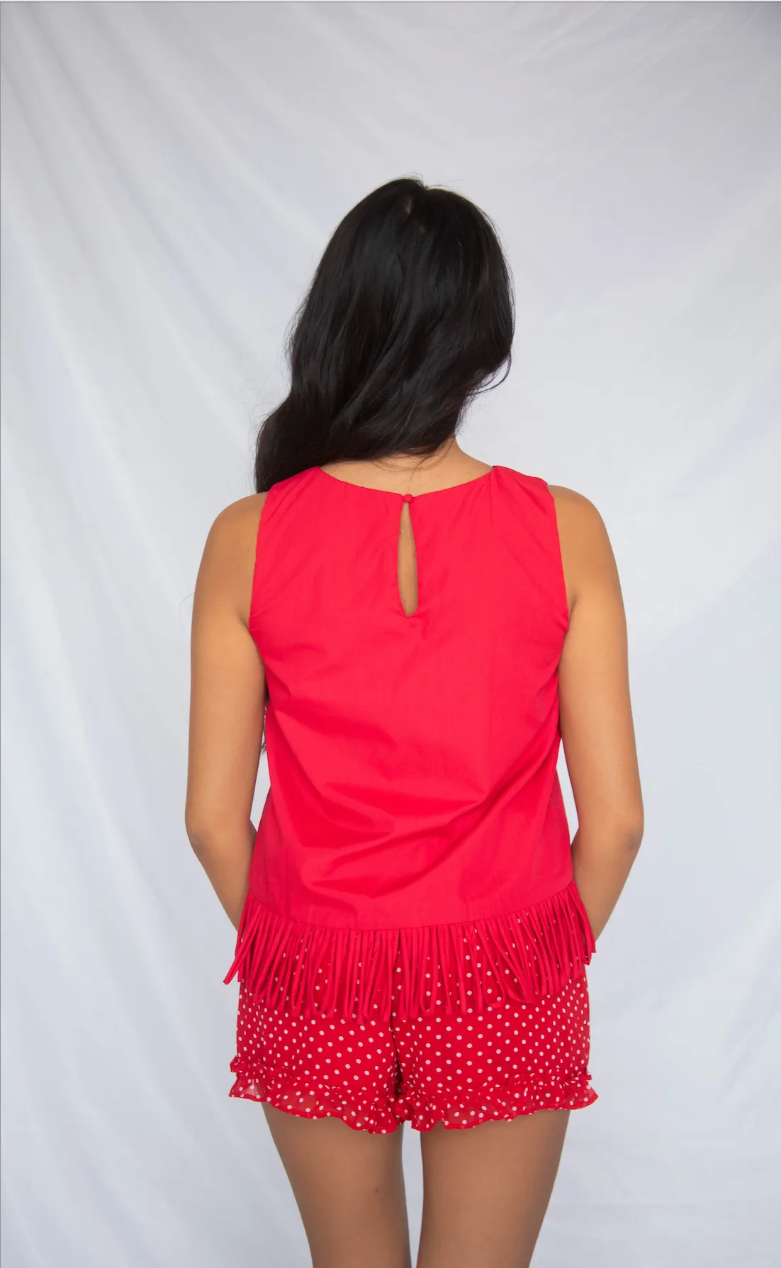 on the other side fringe hem top sold by RIFFRAFF product image thumbnail 4