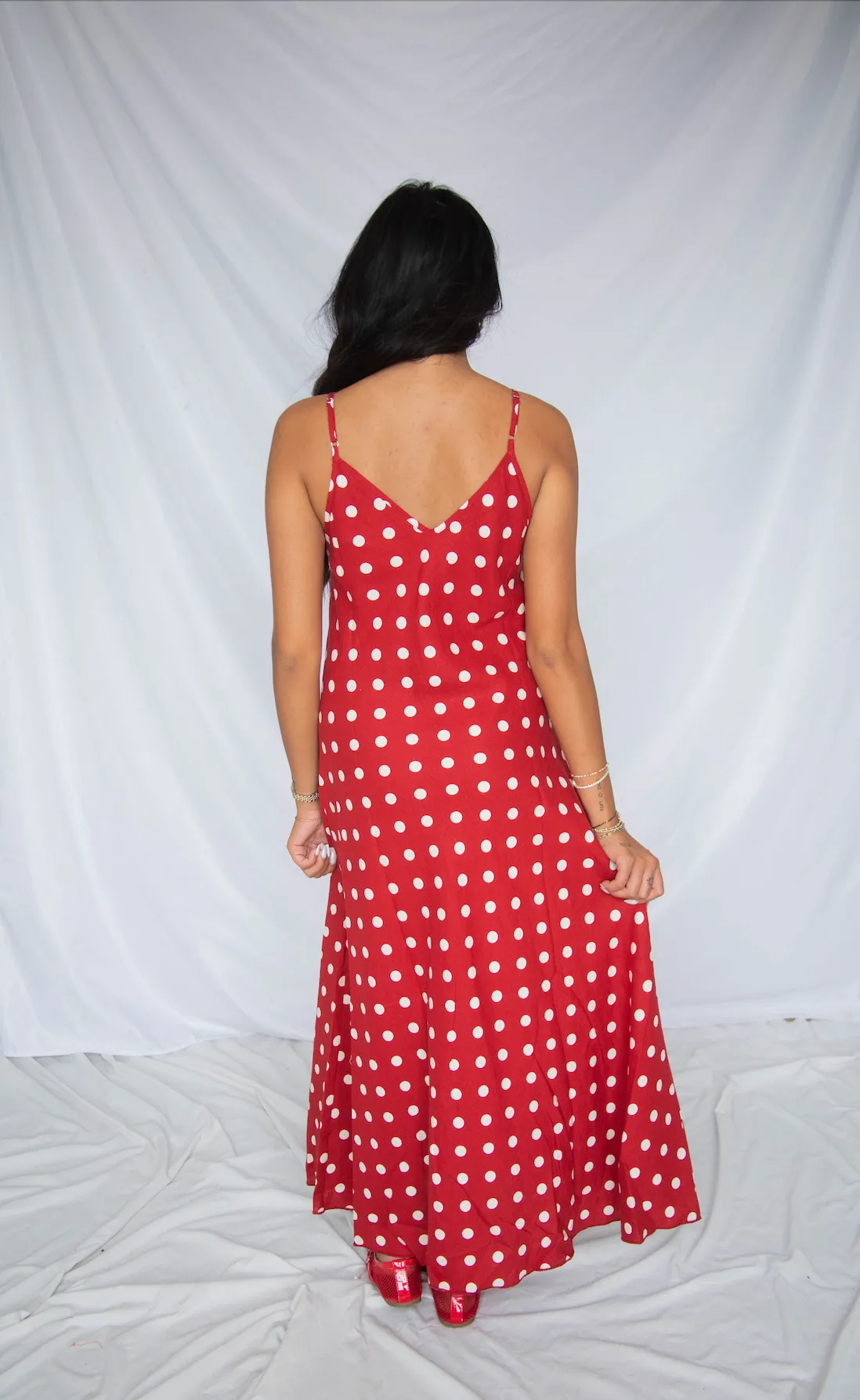 all we do polka dot maxi dress sold by RIFFRAFF product image thumbnail 3