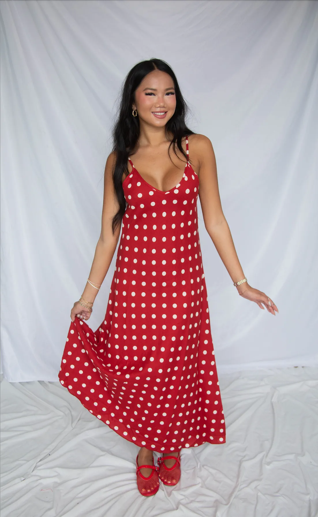 all we do polka dot maxi dress sold by RIFFRAFF product image thumbnail 2