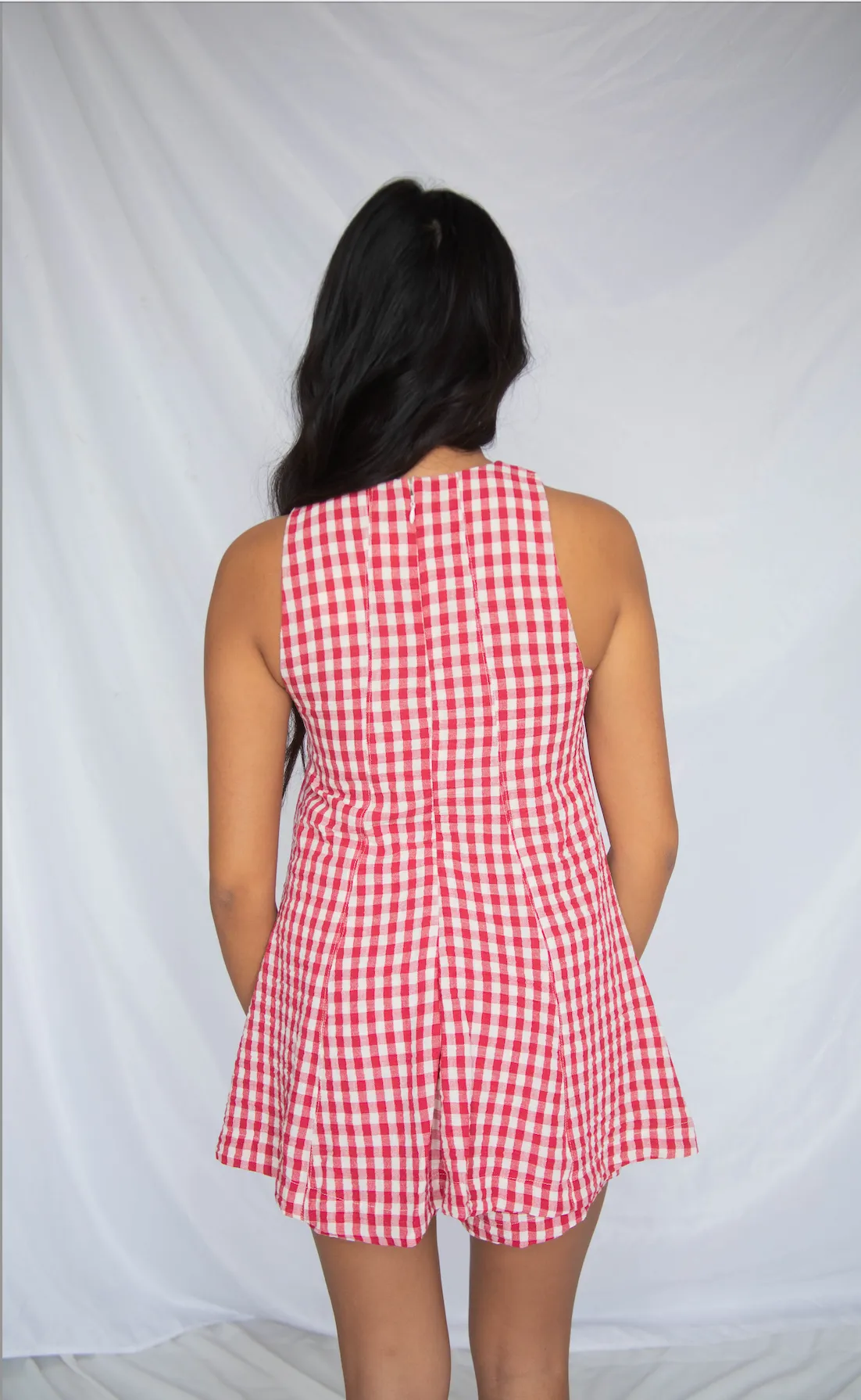 heading down south gingham romper sold by RIFFRAFF product image thumbnail 3