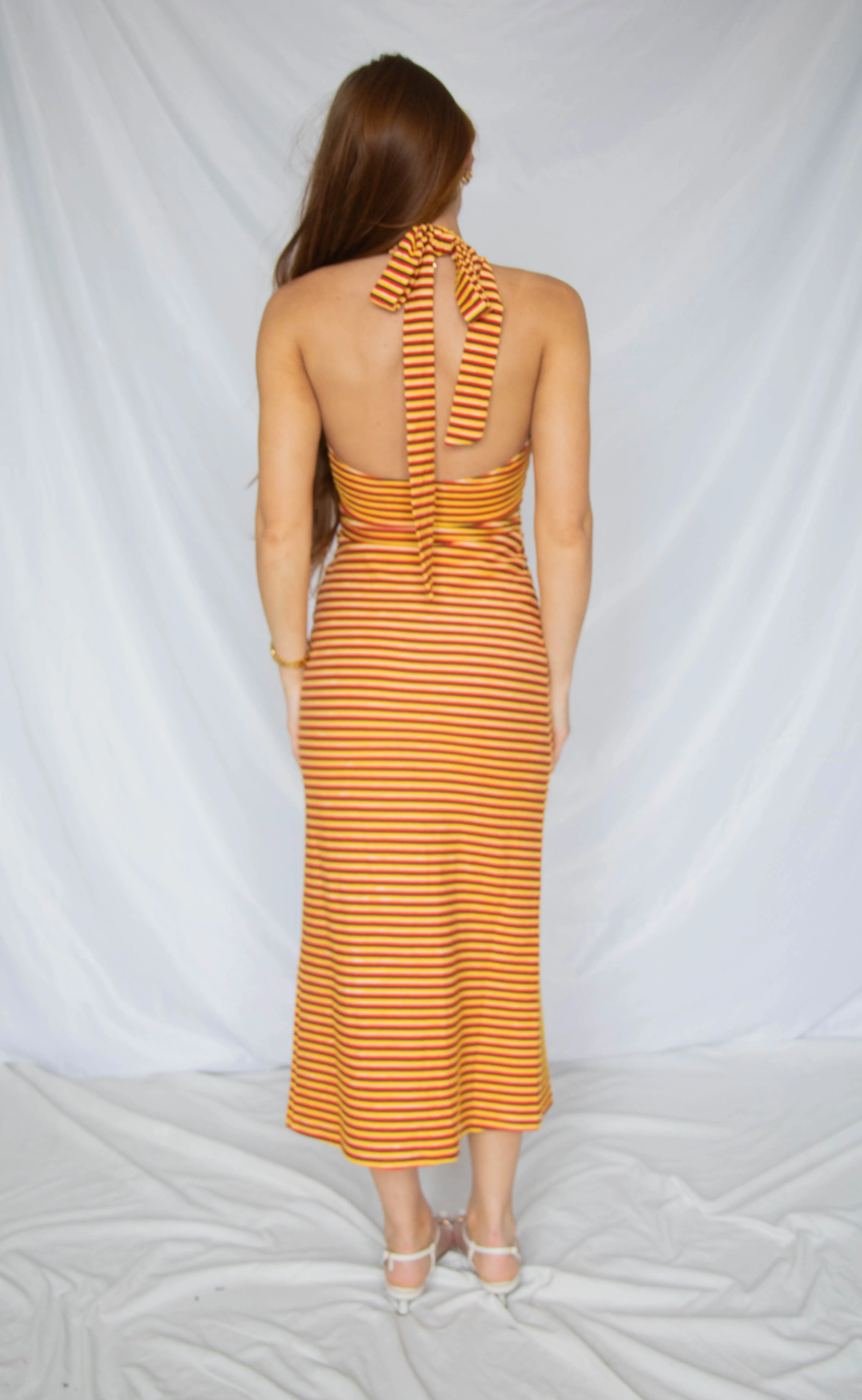 windows down halter maxi dress sold by RIFFRAFF product image thumbnail 3