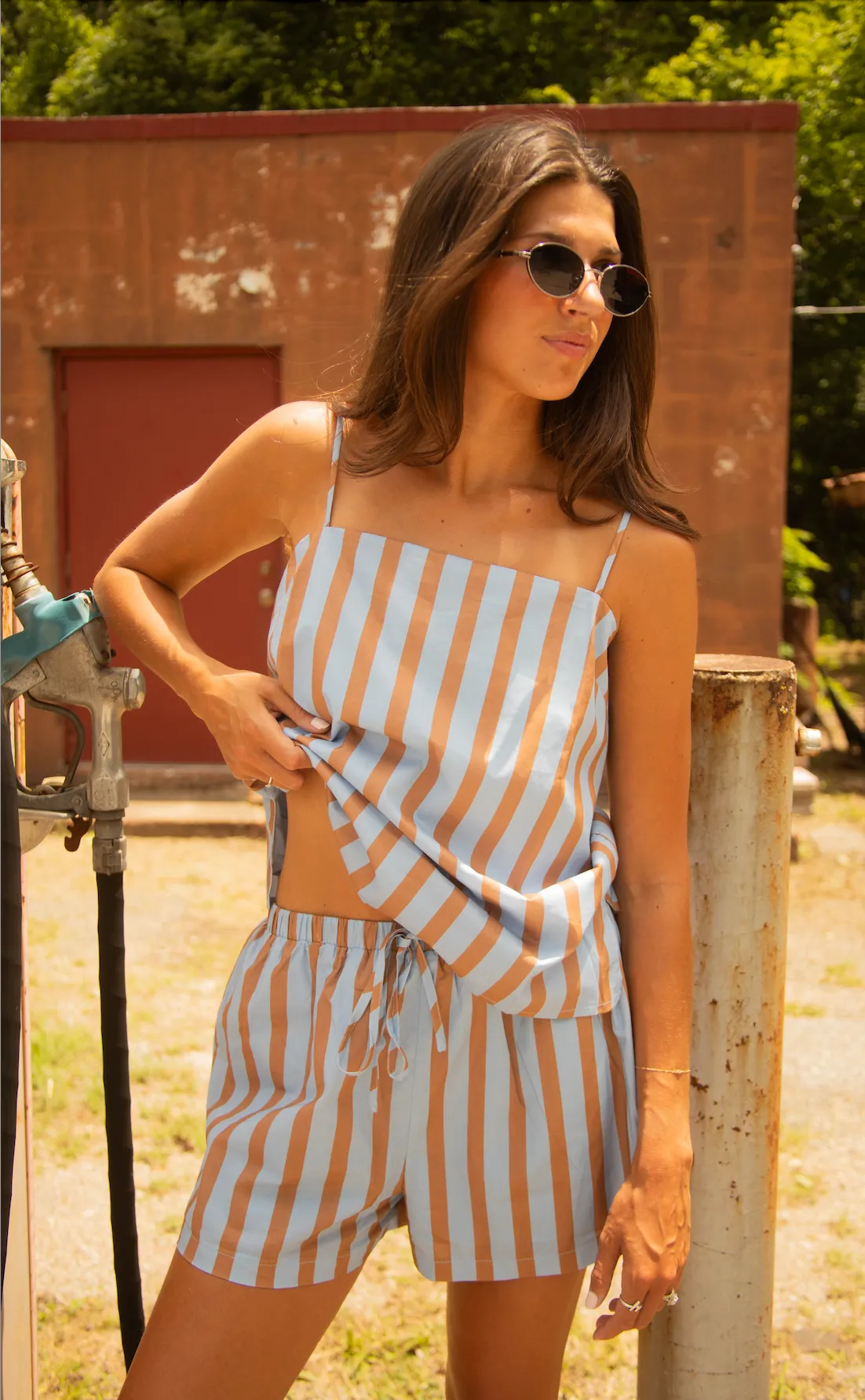 malibu stripe two piece set sold by RIFFRAFF product image thumbnail 2