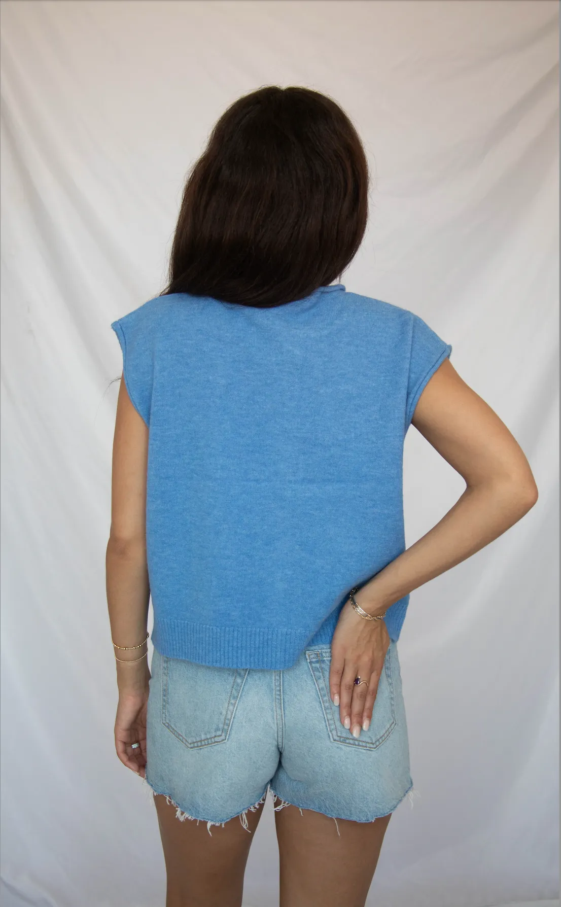 tell me more knit sweater - blue sold by RIFFRAFF product image thumbnail 3