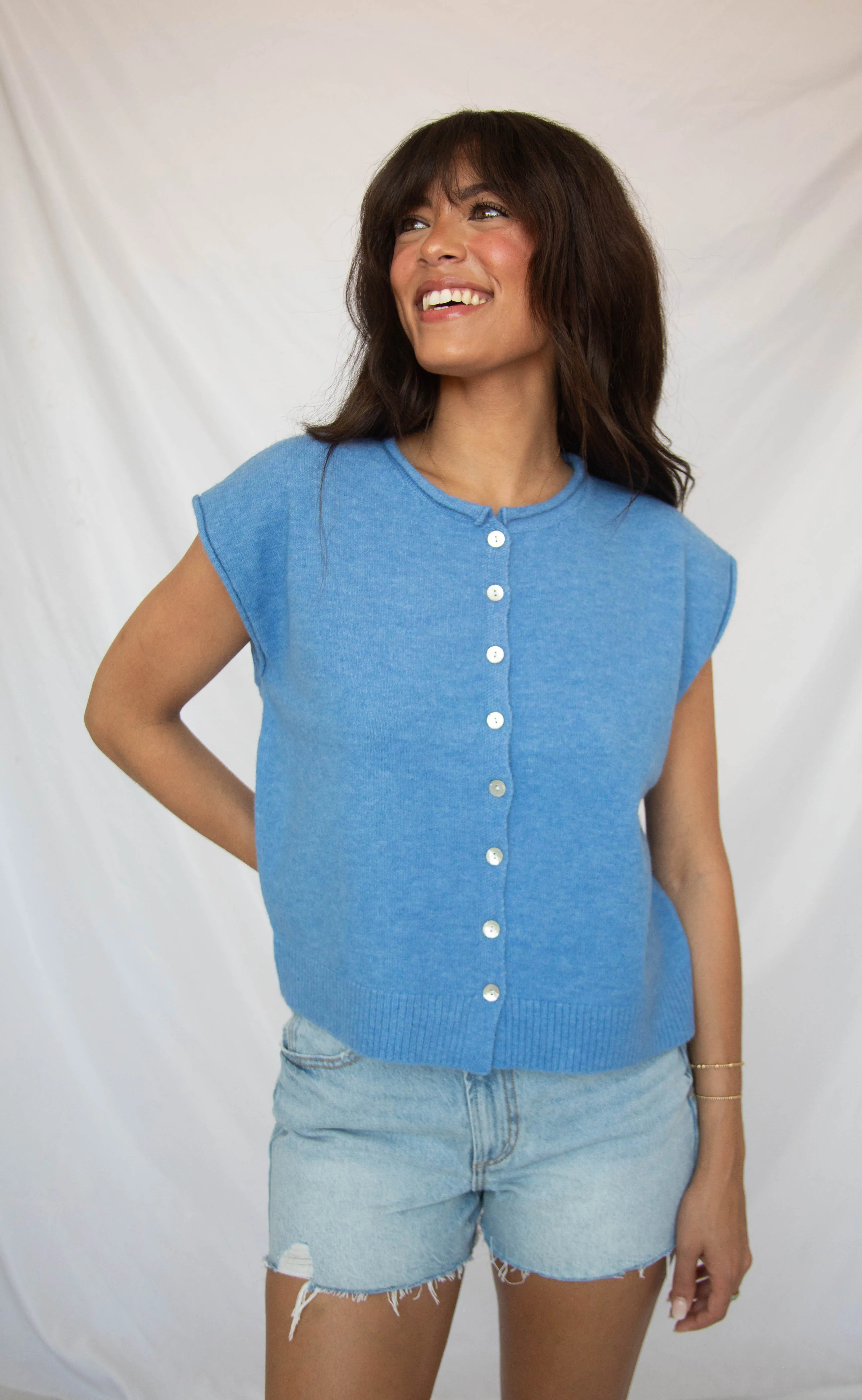 tell me more knit sweater - blue sold by RIFFRAFF product image thumbnail 2