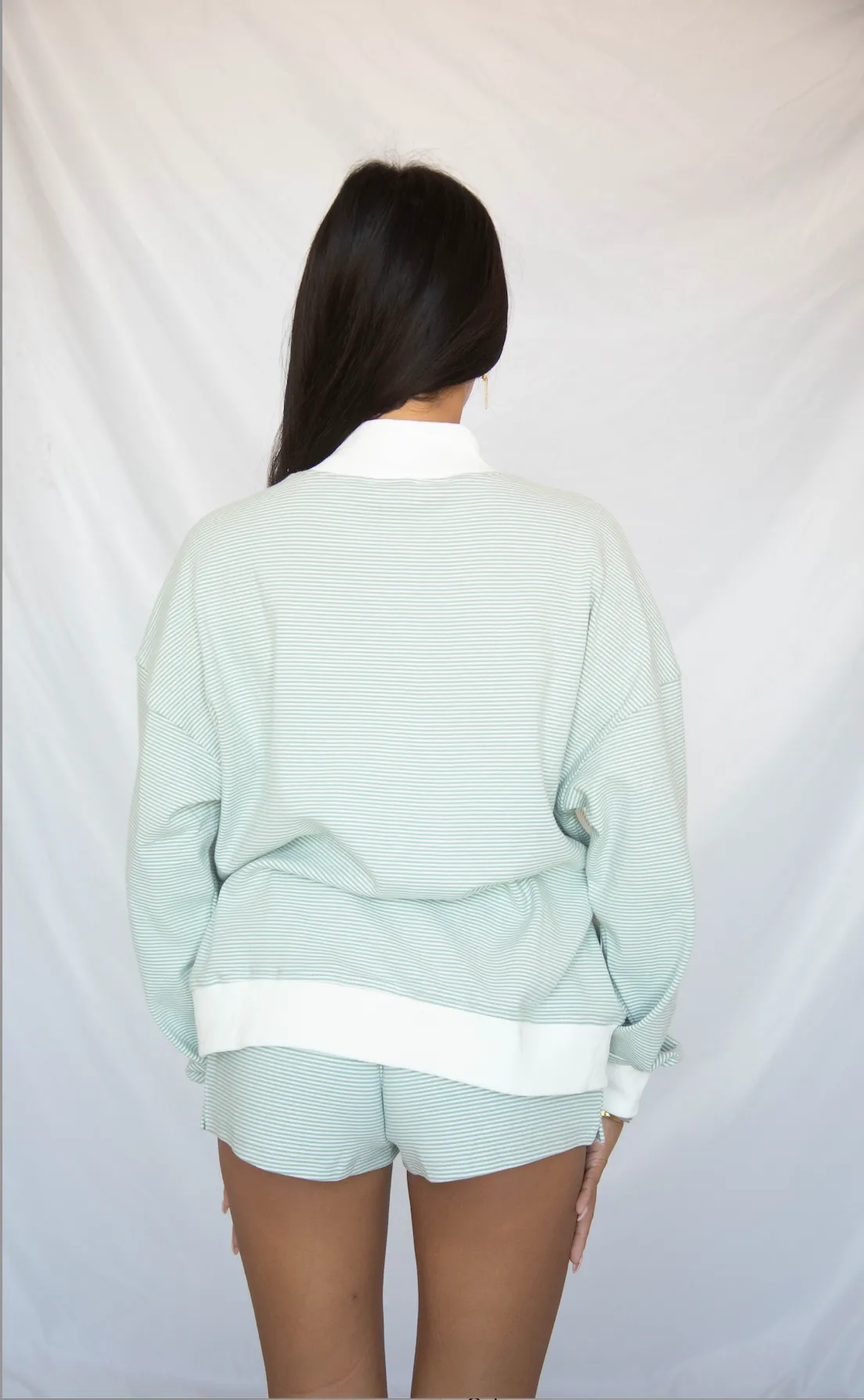 between the lines set - sage stripe sold by RIFFRAFF product image thumbnail 4