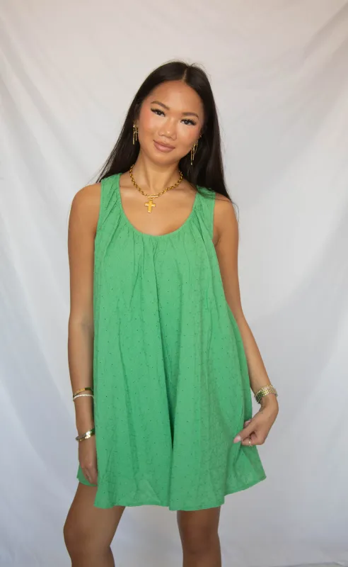 call it a day eyelet mini dress made by RIFFRAFF