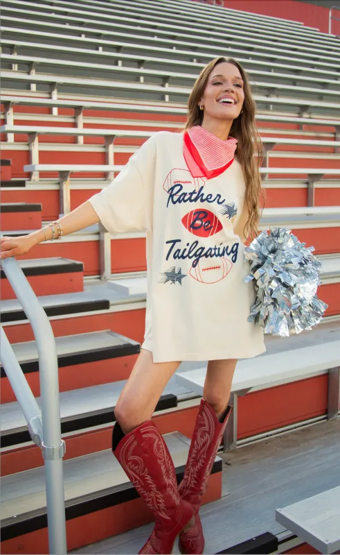 friday + saturday: rather be tailgating tee made by RIFFRAFF