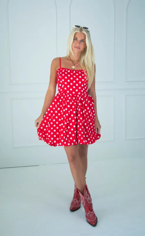 good call bubble mini dress made by Day + Moon
