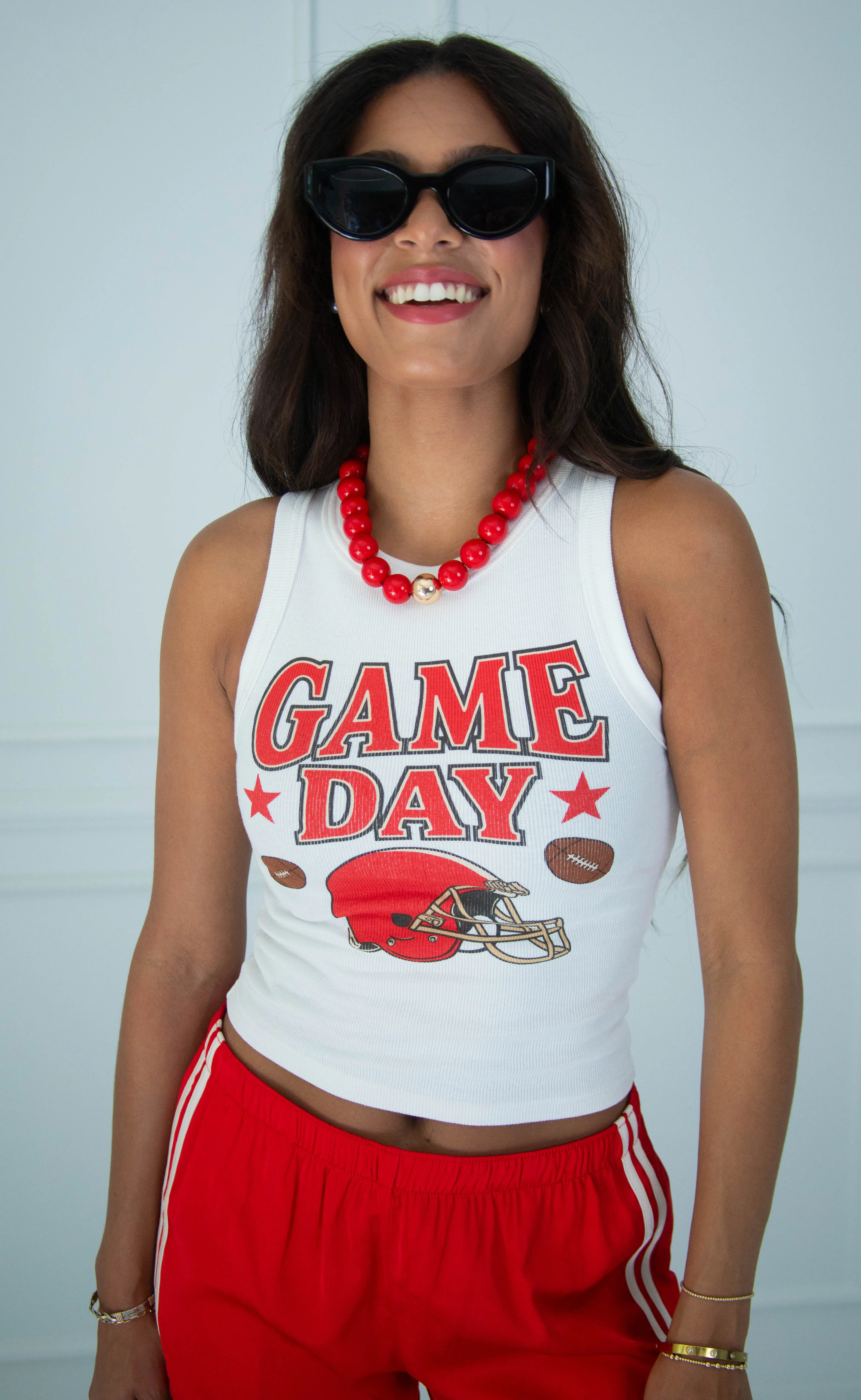 game day graphic ribbed tank sold by RIFFRAFF product image thumbnail 2