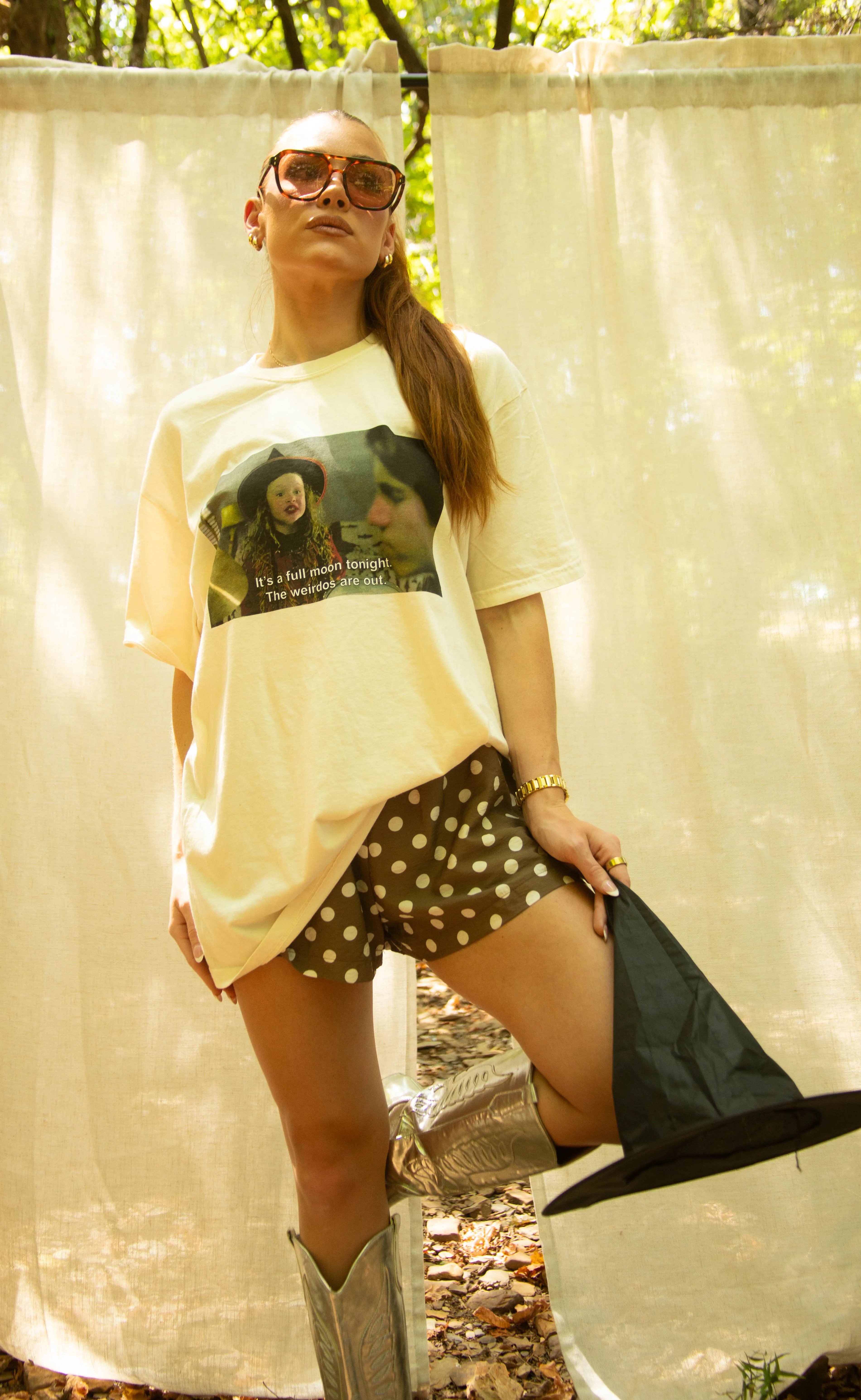 friday + saturday: the weirdos are out picture tee sold by RIFFRAFF product image thumbnail 2