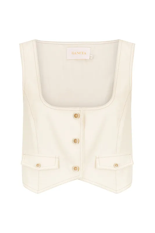 THE MARCI VEST sold by Sancia