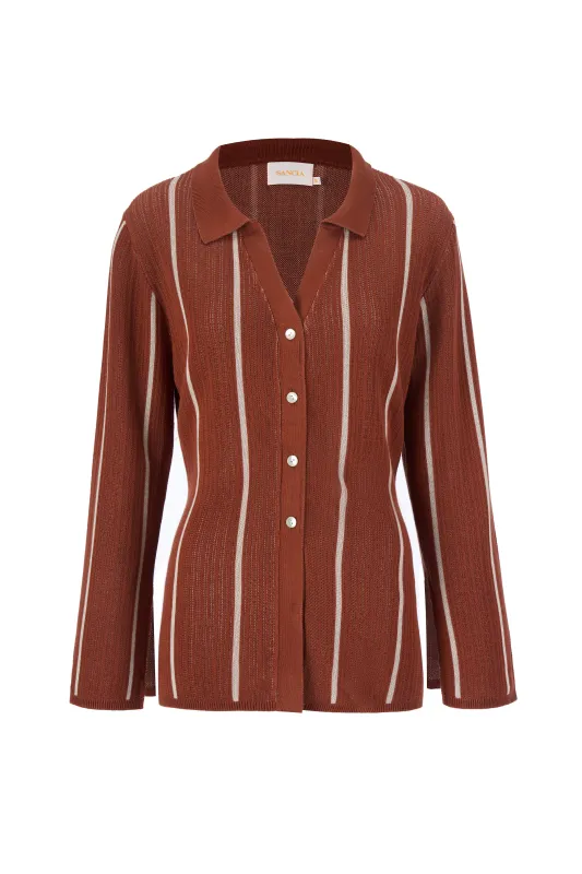 THE BRIAR KNIT SHIRT made by Sancia