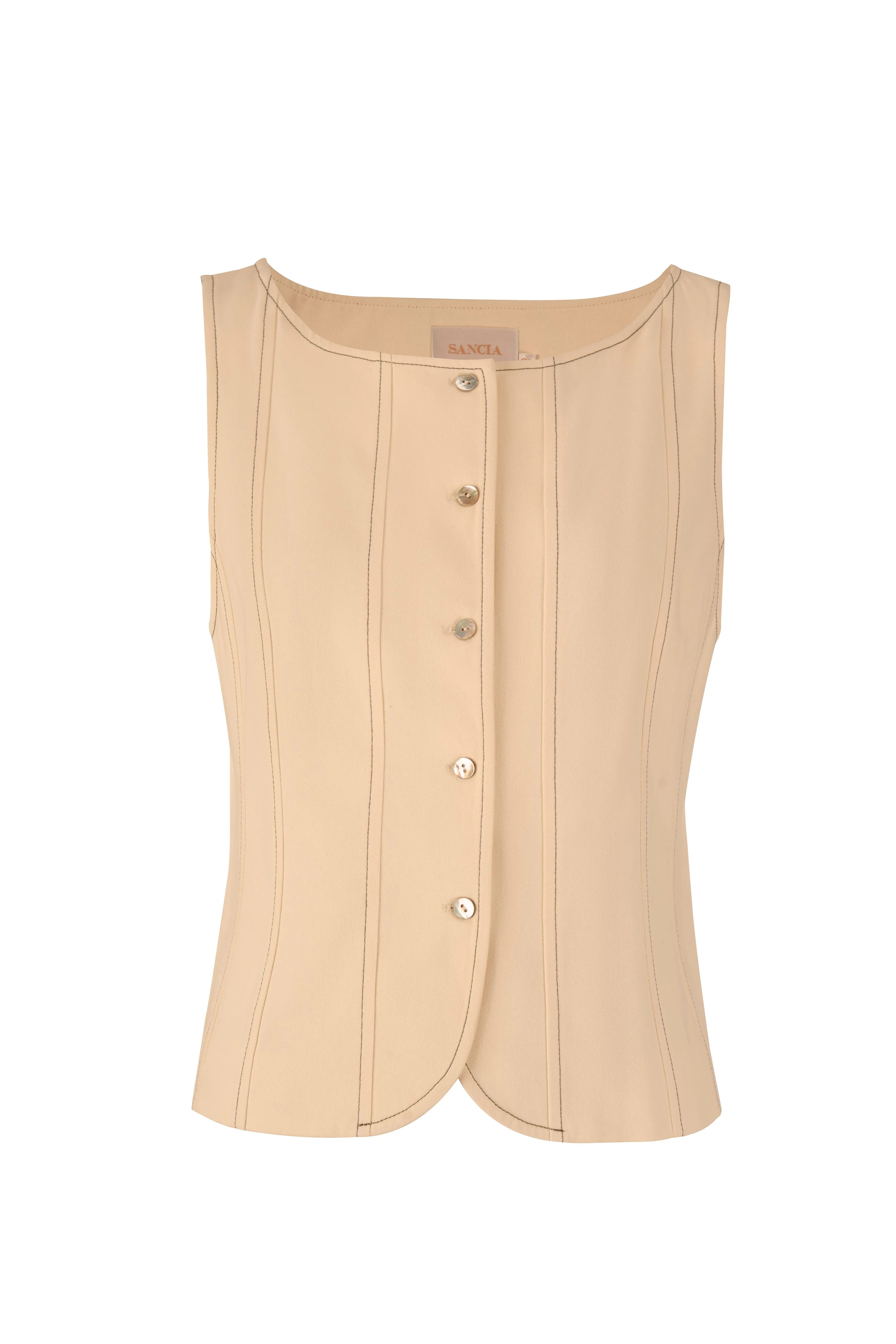 THE KLARA VEST sold by Sancia