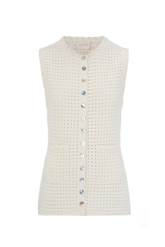 THE THEA KNIT VEST made by Sancia