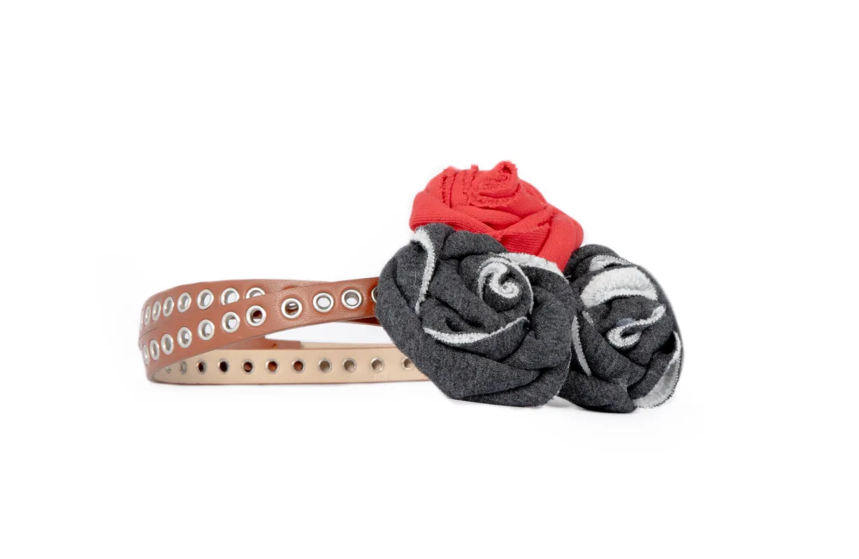 ROSES BELT / brown made by KITTEN studio