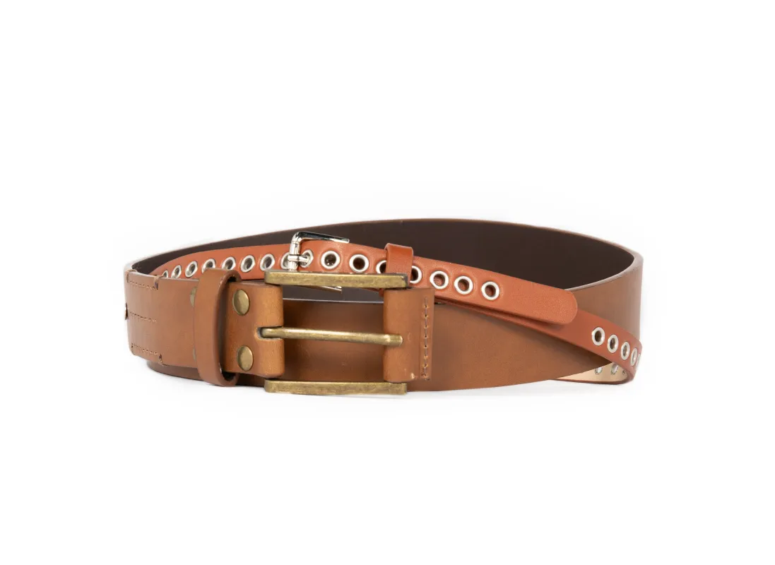 STACKED BELT / brown made by KITTEN studio