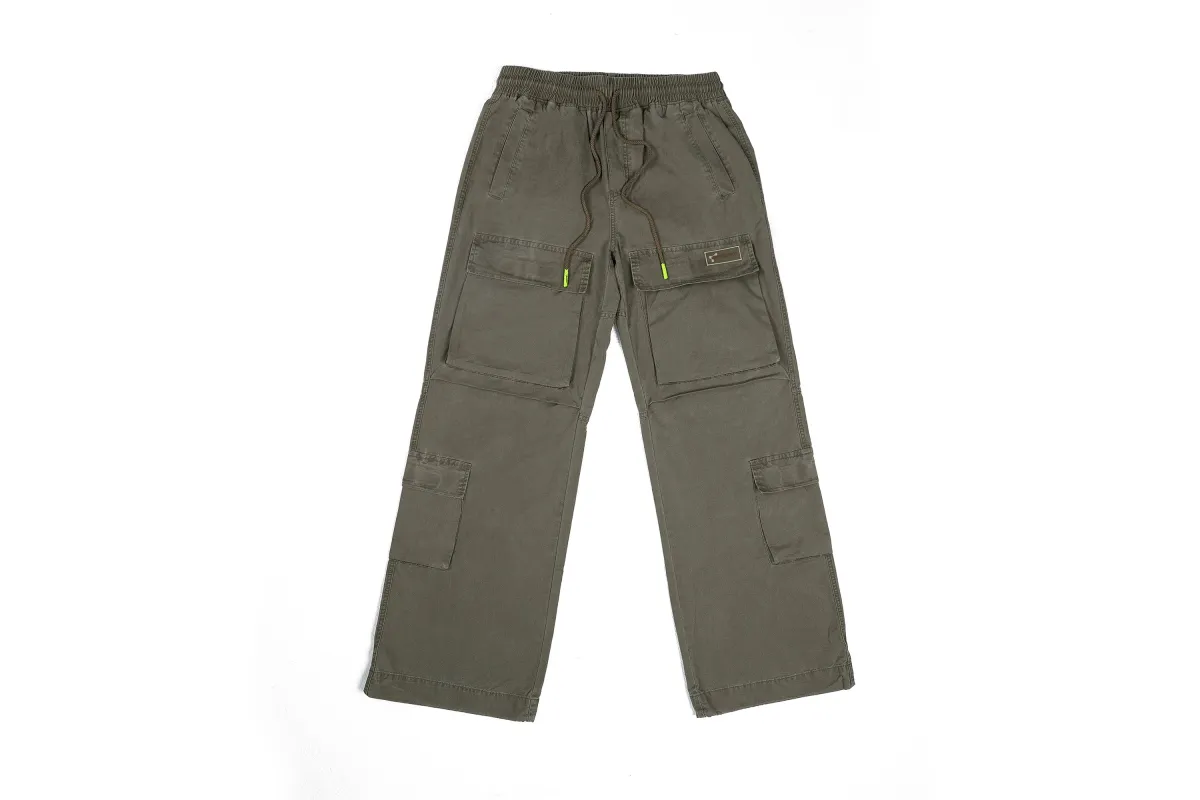 SZN 6 Stacked Cargo Pants 'Olive' made by John Geiger
