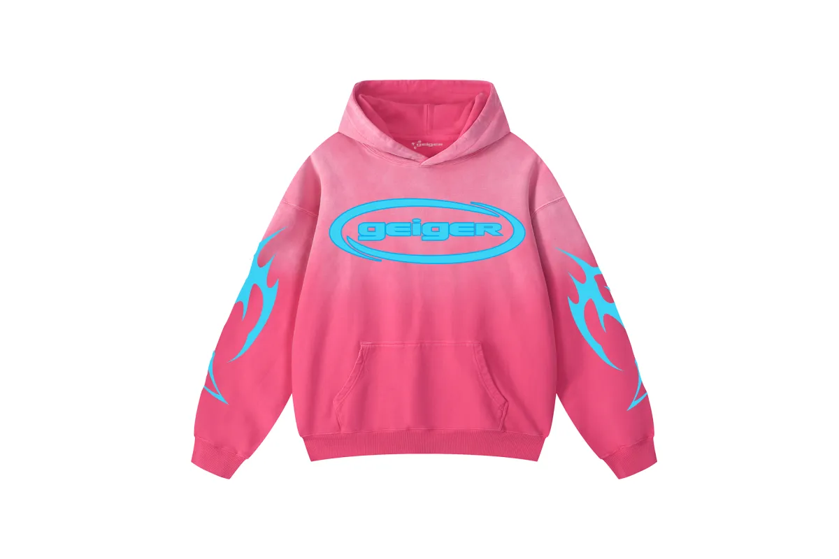 Zero Five Geiger Hoodie Pink/Teal made by John Geiger