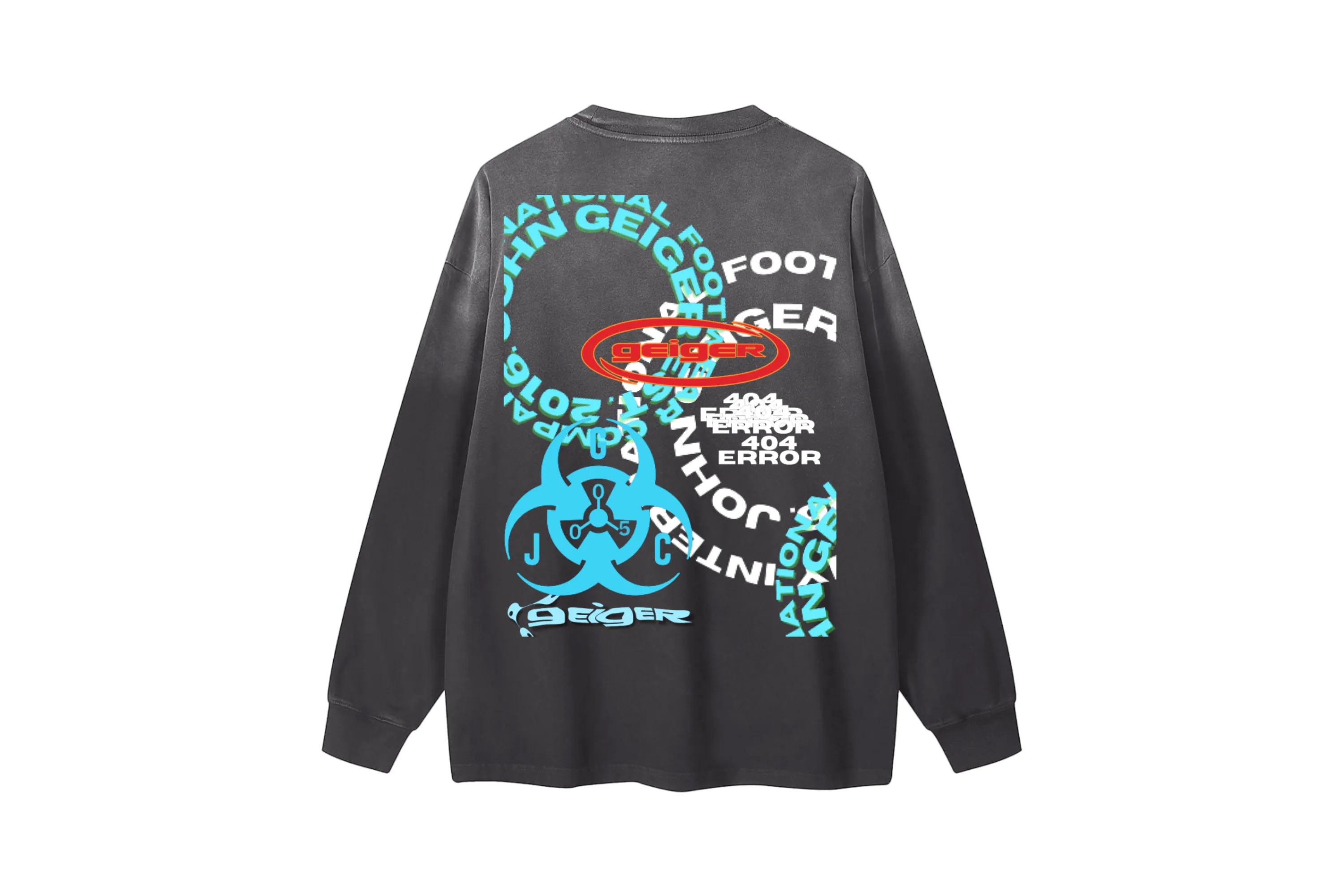 "404 Error" Misplaced Long Sleeve Tee in Black/Multi sold by John Geiger product image thumbnail 2