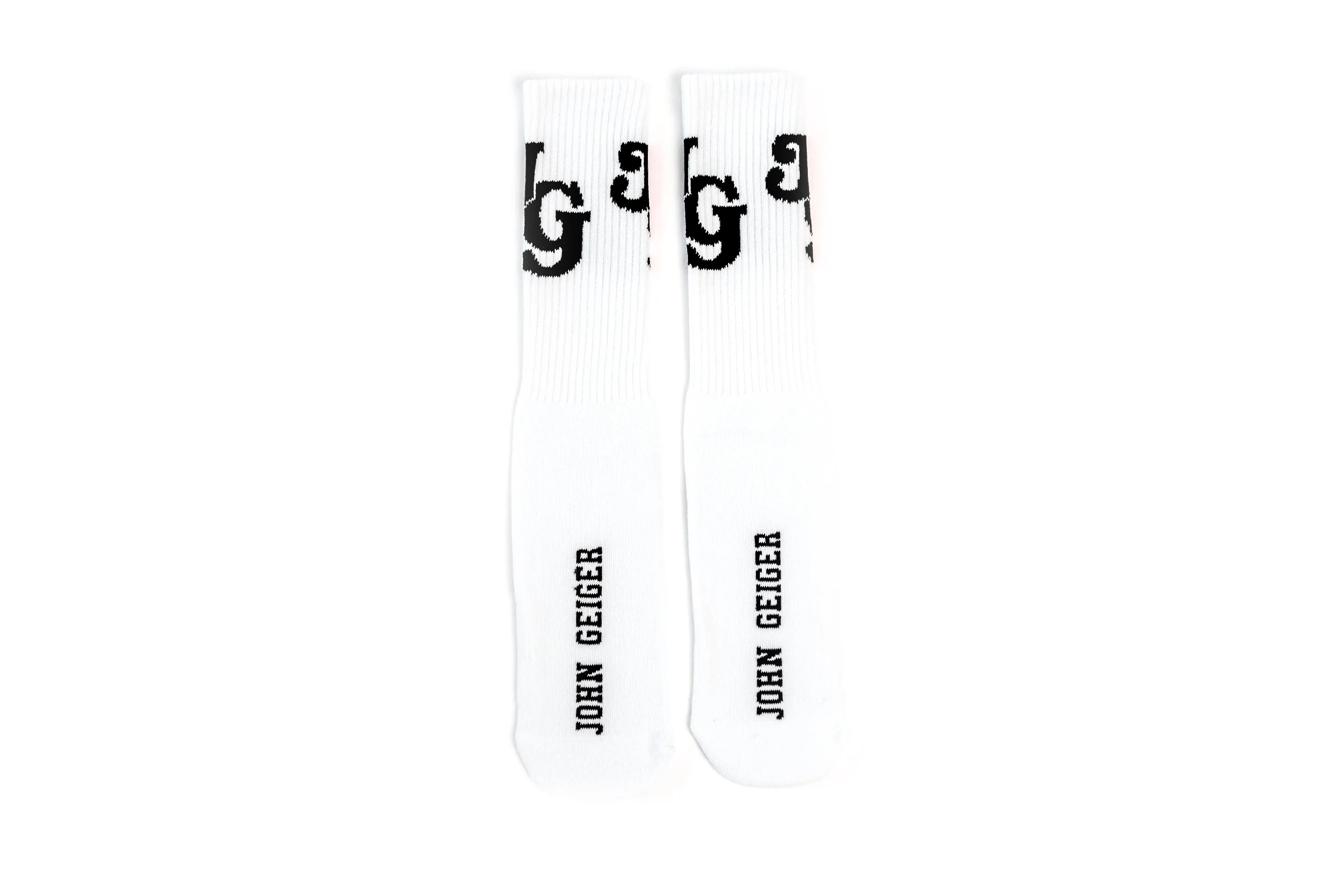 JG Logo Socks White/Black sold by John Geiger product image thumbnail 3