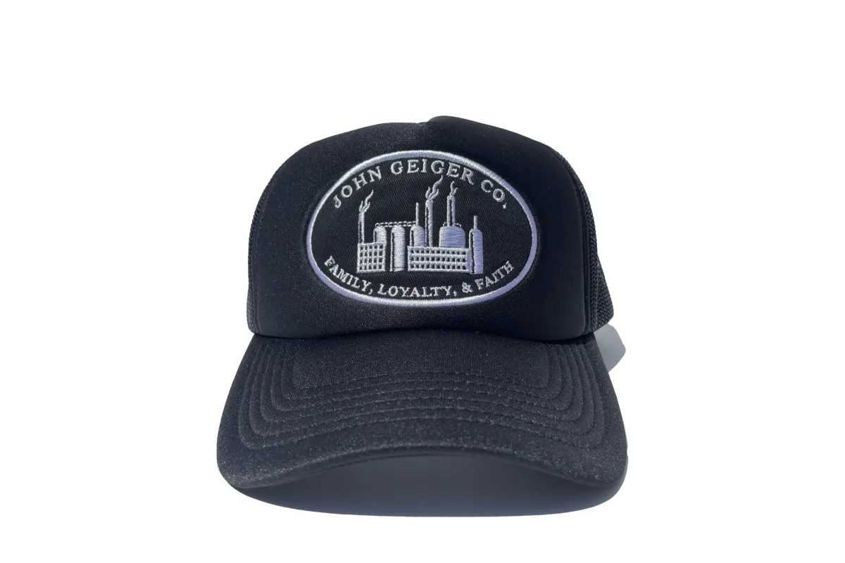 Blacked Out  "Family Loyalty Faith" Trucker Hat made by John Geiger