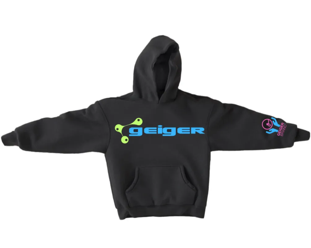 Vintage Black "Futuristic" Hoodie made by John Geiger