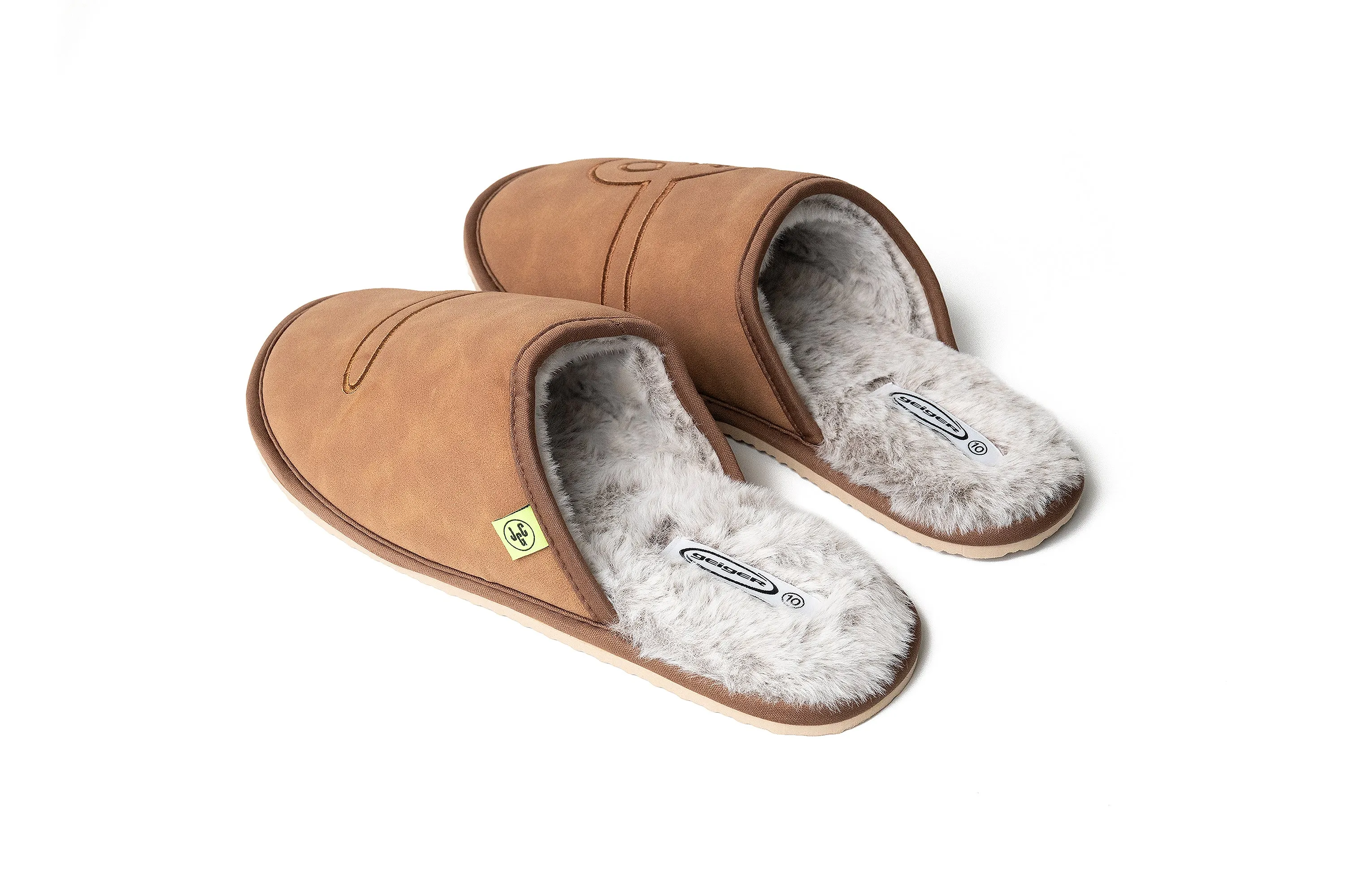 House Slippers Brown/ Plush Interior sold by John Geiger product image thumbnail 2