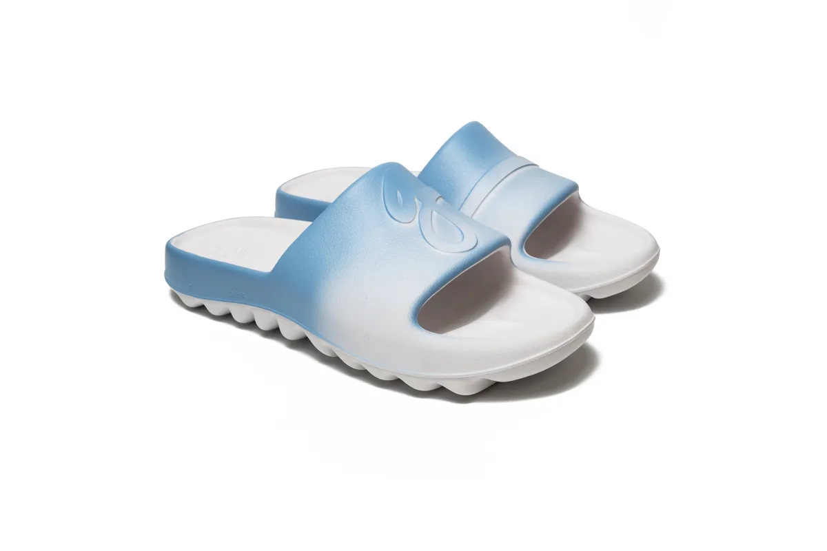 Matte Blue Fade Slides made by John Geiger