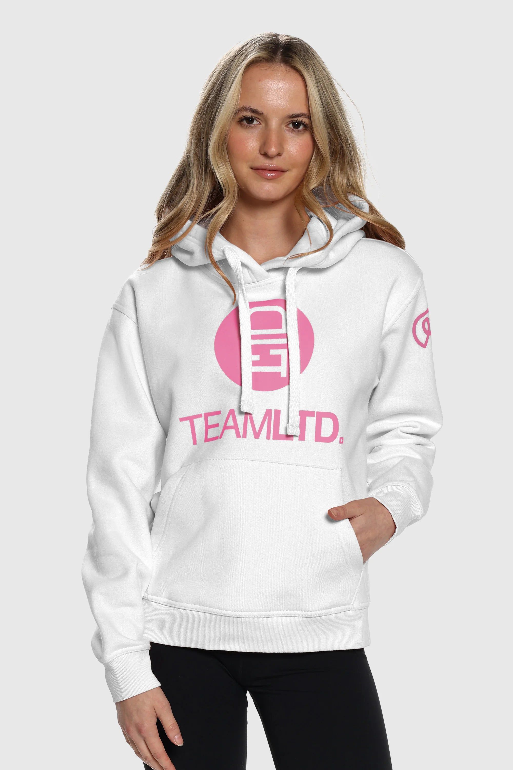 White Breast Cancer Support Hoodie sold by TEAMLTD