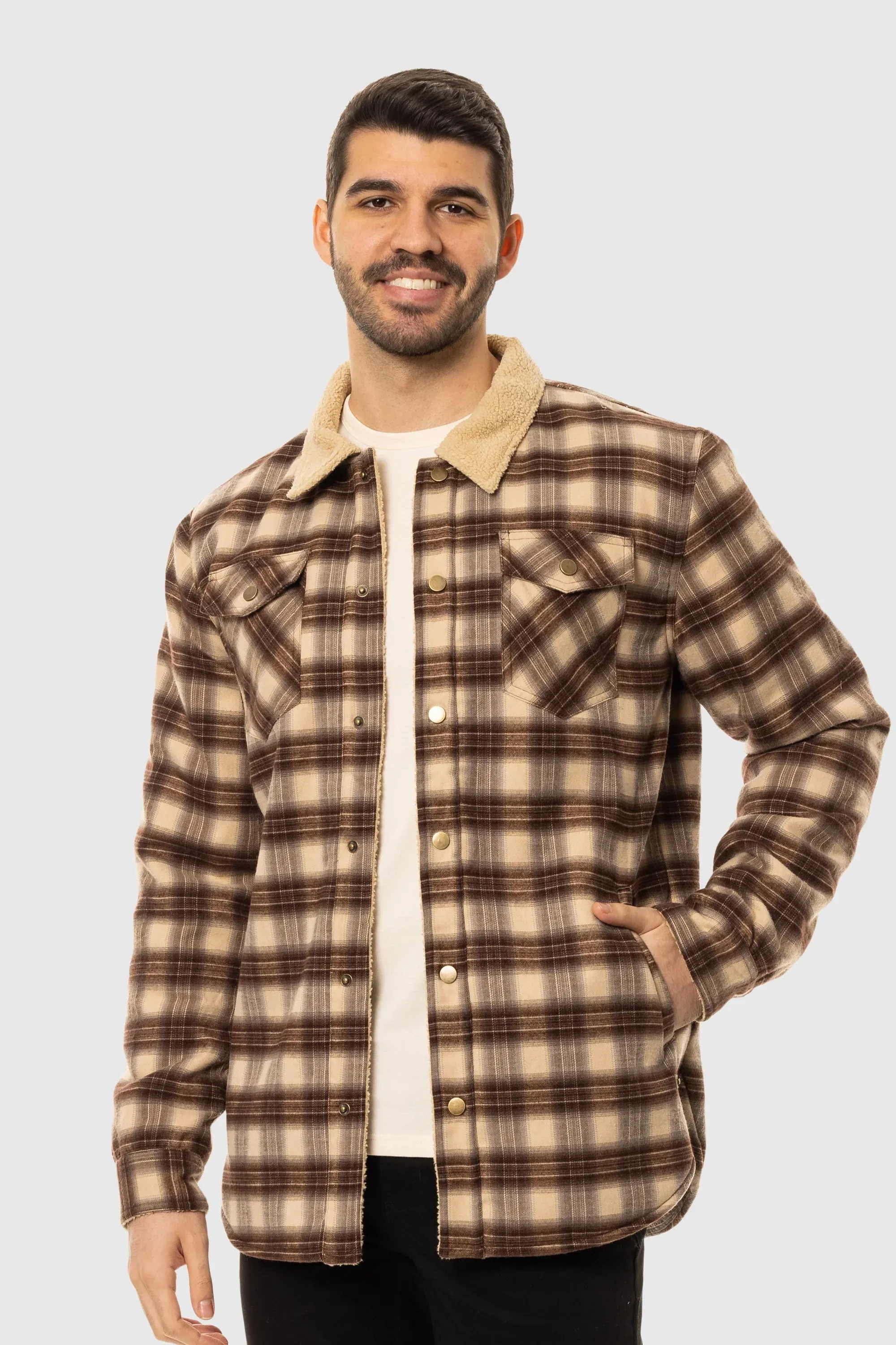 Plaid Sherpa Jacket sold by TEAMLTD