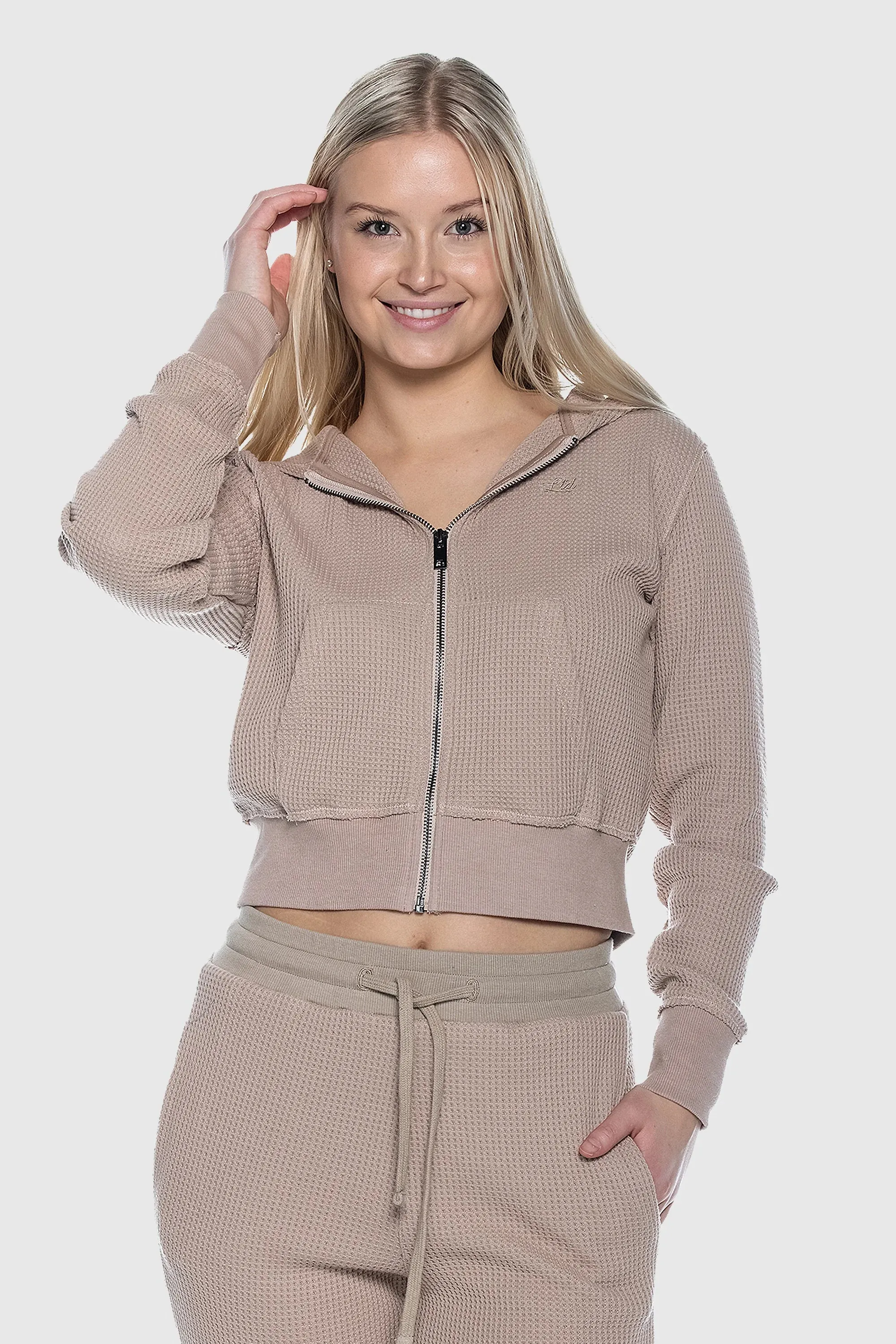 Waffle Zip Hoodie sold by TEAMLTD