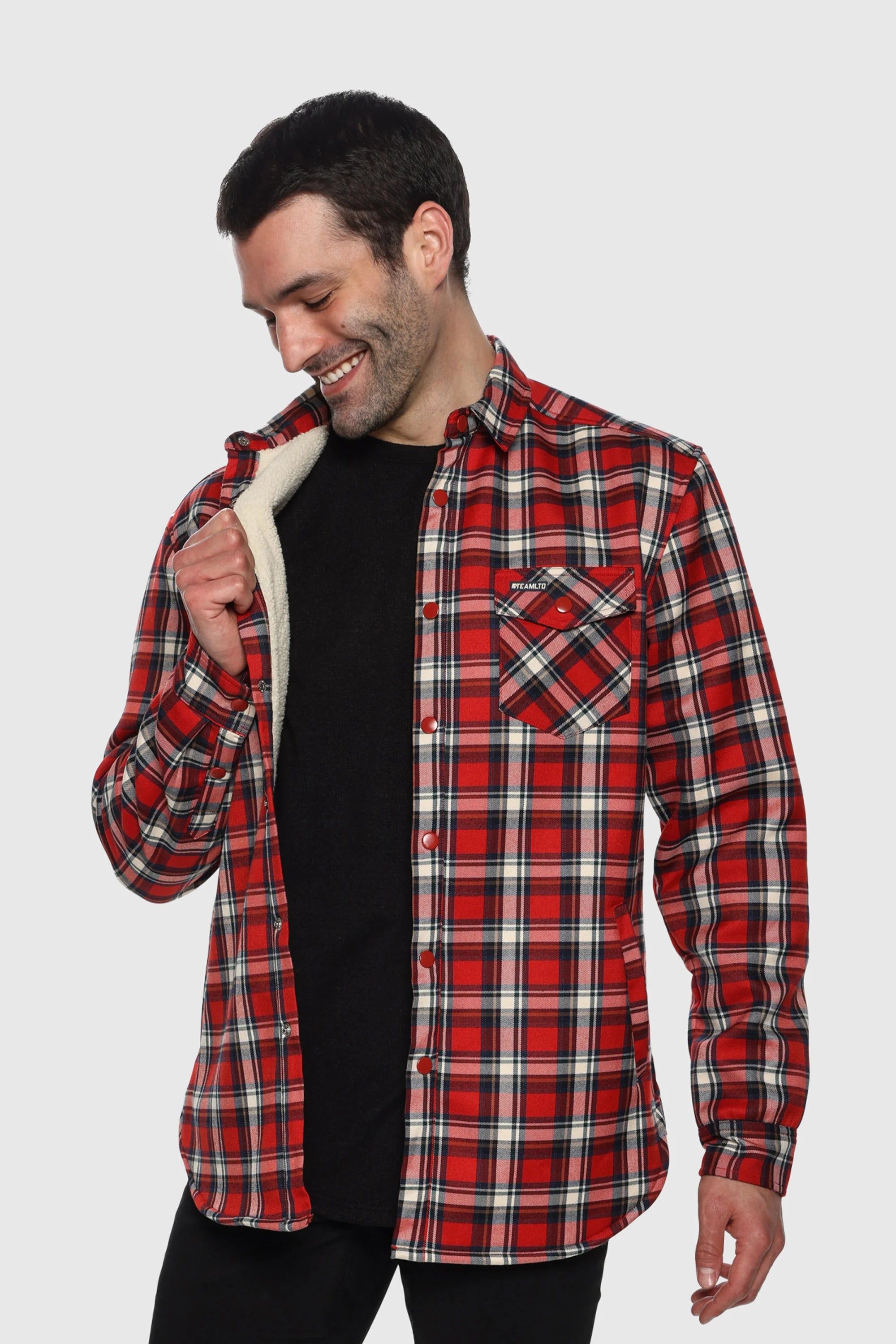 Plaid Sherpa Lumberjacket sold by TEAMLTD product image thumbnail 2