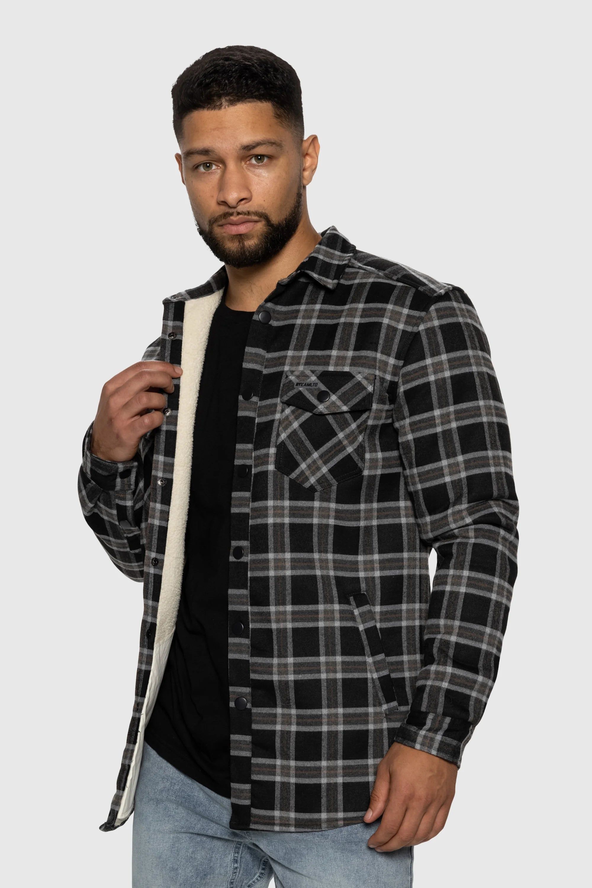 Plaid Sherpa Lumberjacket sold by TEAMLTD product image thumbnail 5
