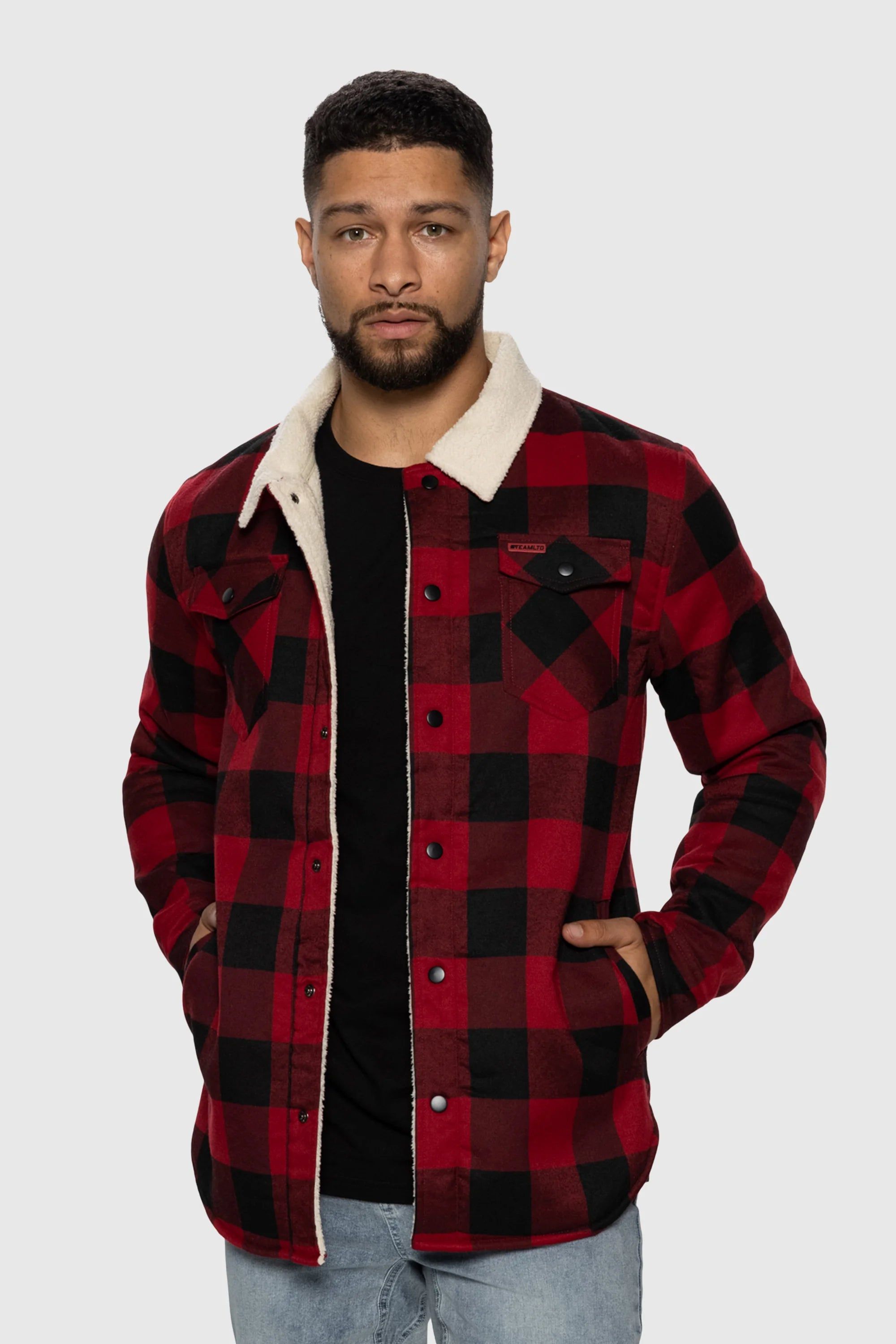 Plaid Sherpa Lumberjacket sold by TEAMLTD product image thumbnail 4
