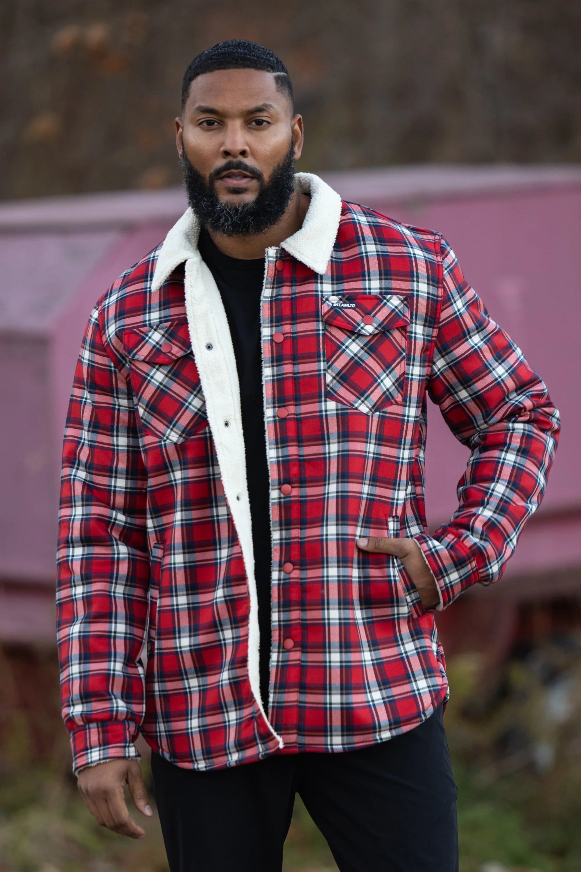 Plaid Sherpa Lumberjacket sold by TEAMLTD product image thumbnail 7