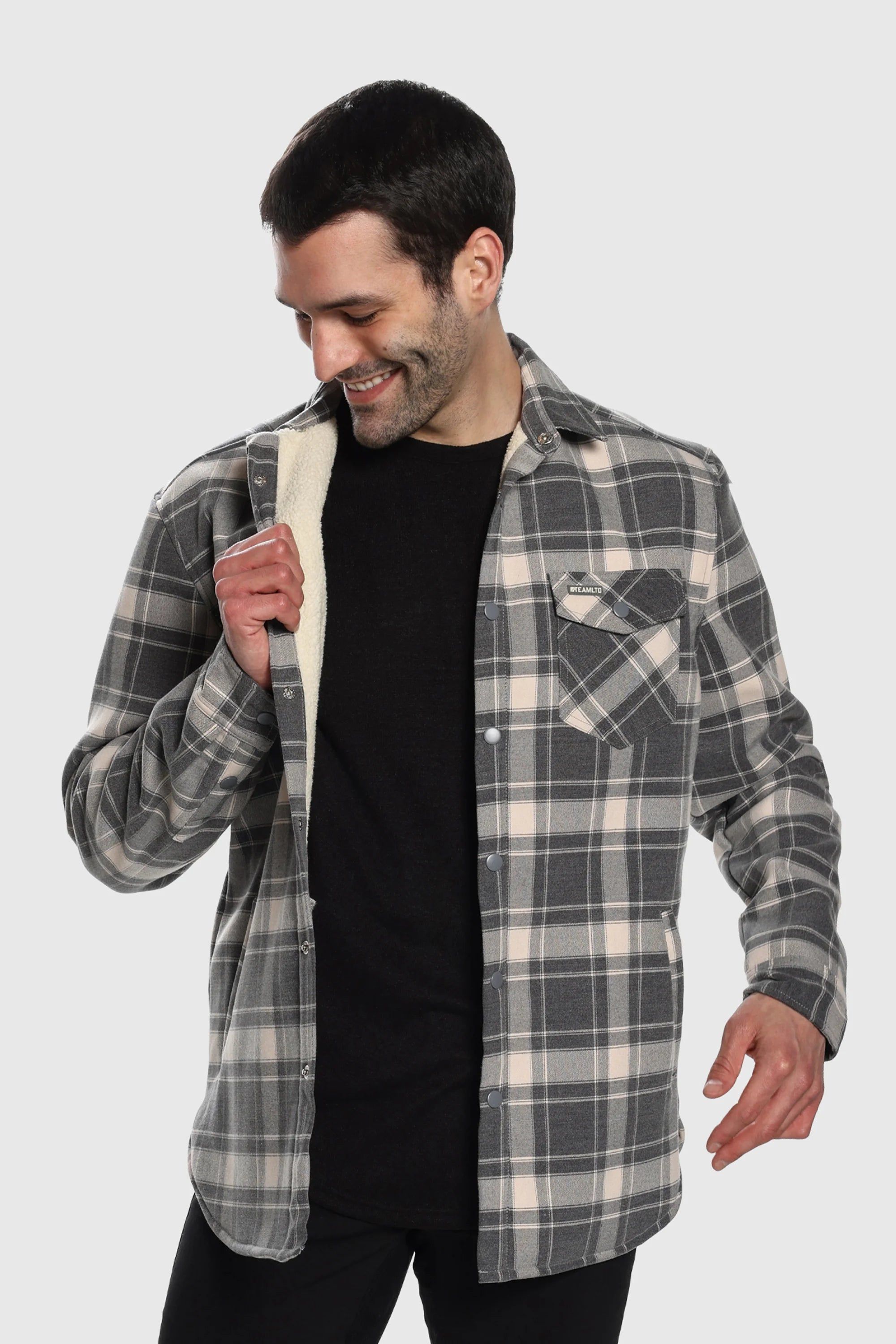 Plaid Sherpa Lumberjacket sold by TEAMLTD