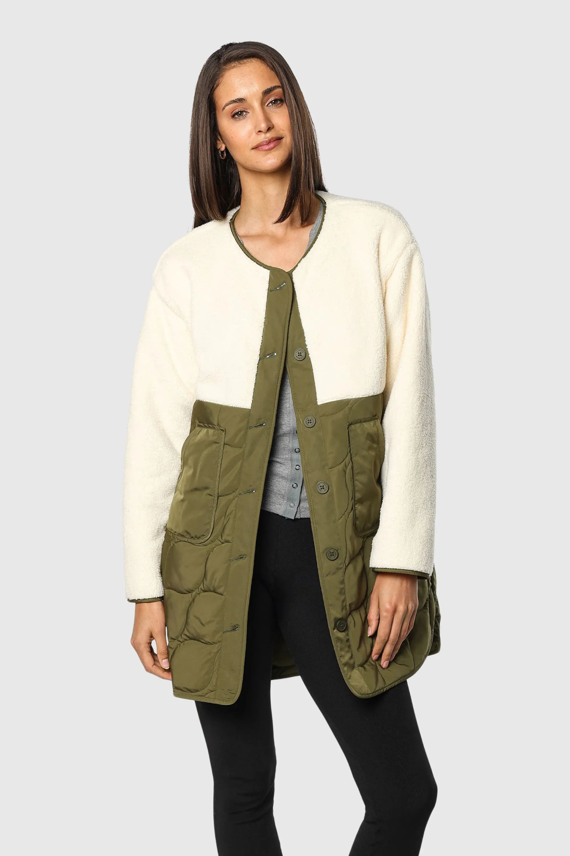 Sherpa Quilted Jacket sold by TEAMLTD