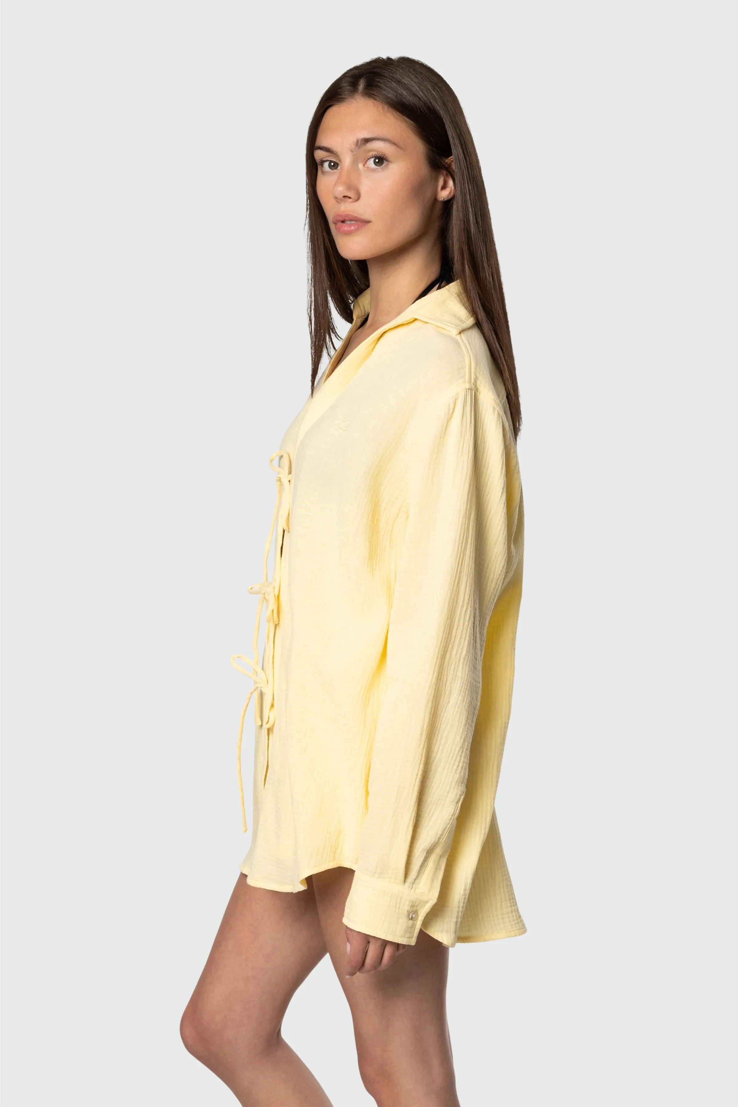 Breeze Tie Front Long Sleeve sold by TEAMLTD product image thumbnail 2