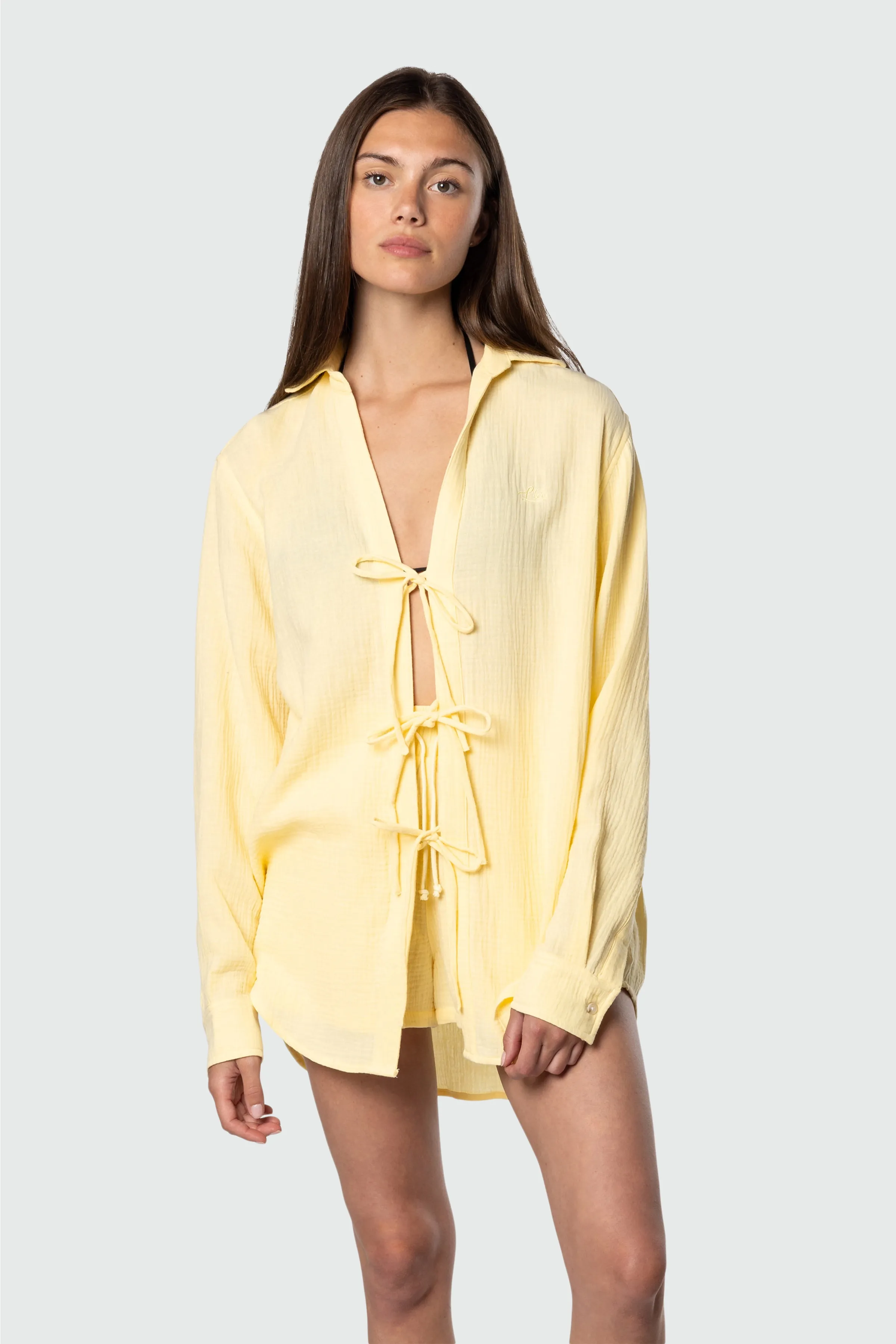 Breeze Tie Front Long Sleeve sold by TEAMLTD
