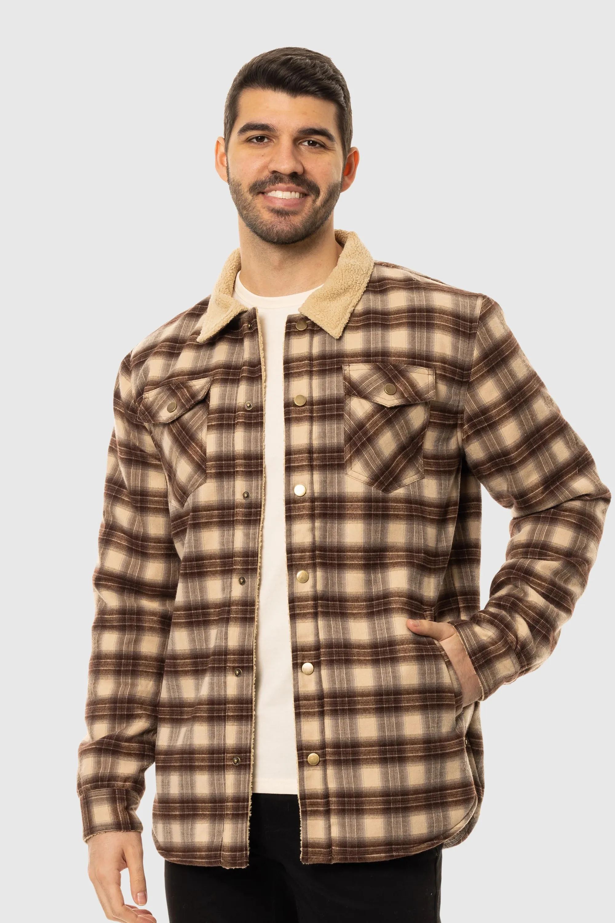 Plaid Sherpa Jacket sold by TEAMLTD product image thumbnail 3
