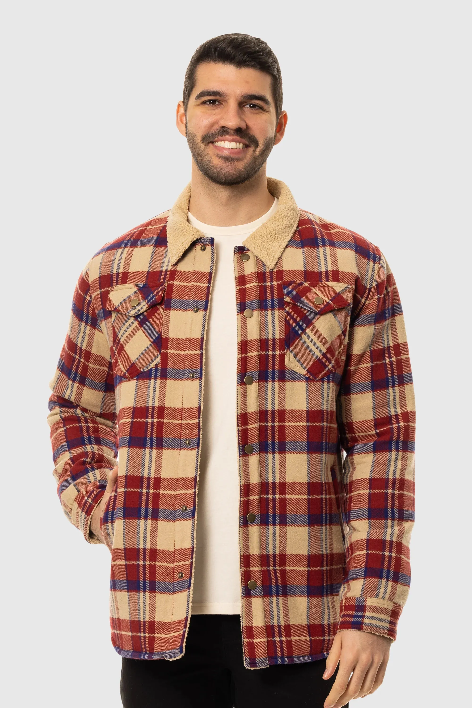 Plaid Sherpa Jacket sold by TEAMLTD