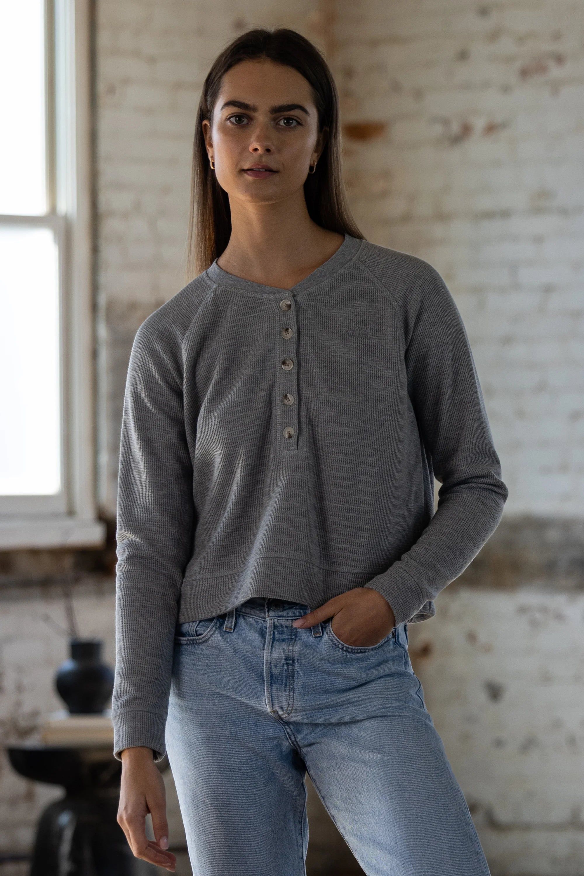 Brushed Waffle L/S sold by TEAMLTD product image thumbnail 3