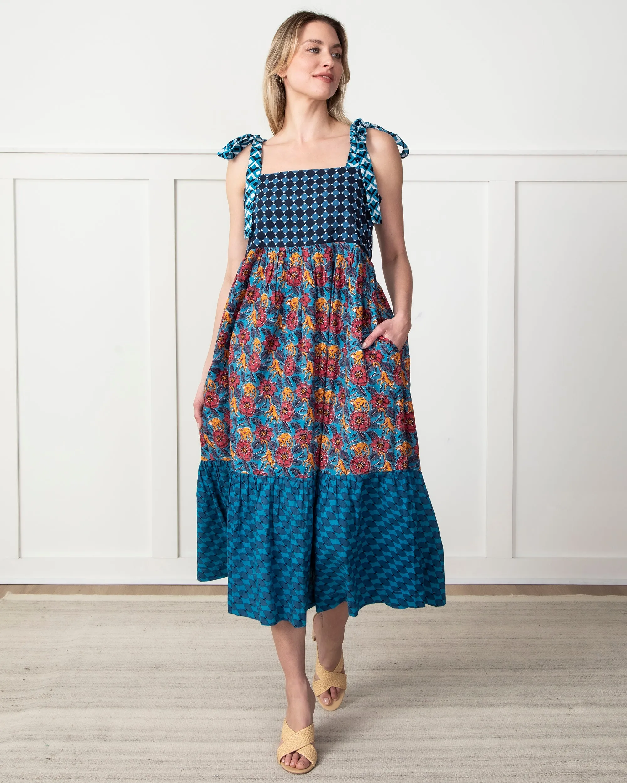 Leaps & Bounds - Way Around Dress - Touch the Sky sold by Printfresh