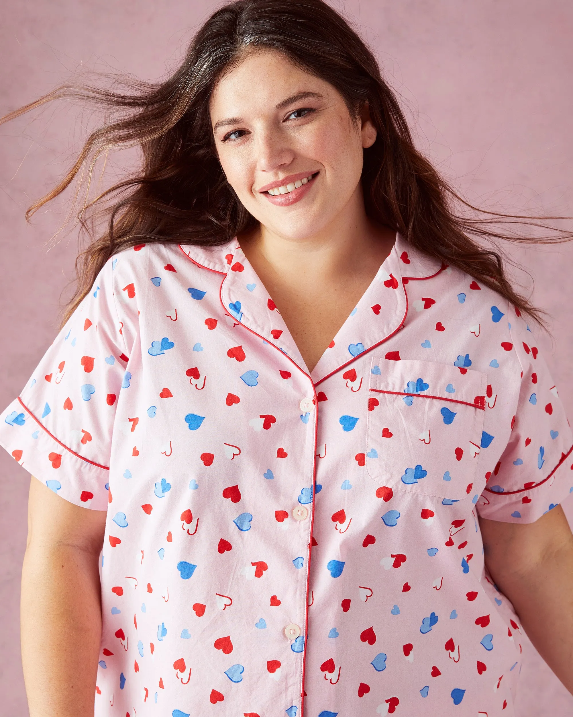 PF + Pencil & Paper Co. Heartbreaker - Short PJ Set - Blush sold by Printfresh product image thumbnail 5