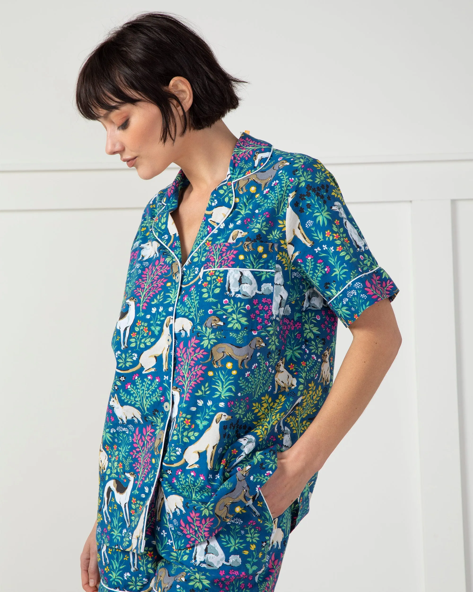 Must Love Dogs - Petite Short PJ Set - Indigo sold by Printfresh product image thumbnail 2