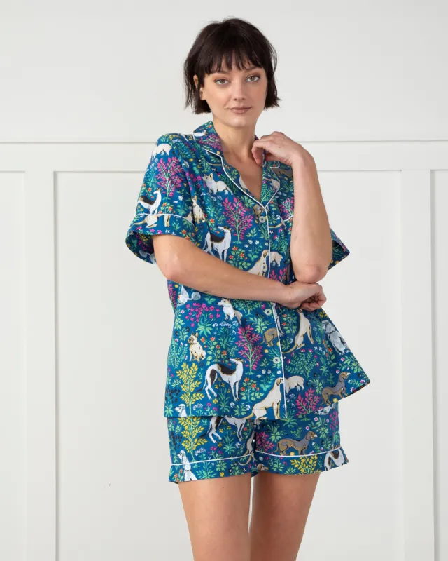 Must Love Dogs - Petite Short PJ Set - Indigo sold by Printfresh