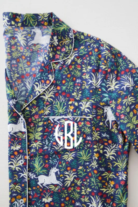 Unicorn's Garden - Sleep Shirt - Indigo sold by Printfresh