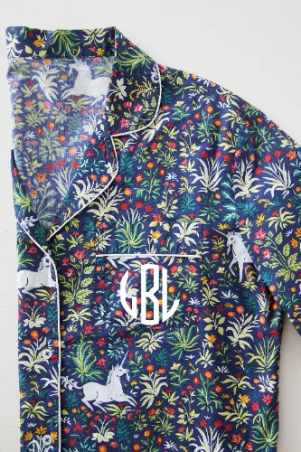 Unicorn's Garden - Sleep Shirt - Indigo sold by Printfresh