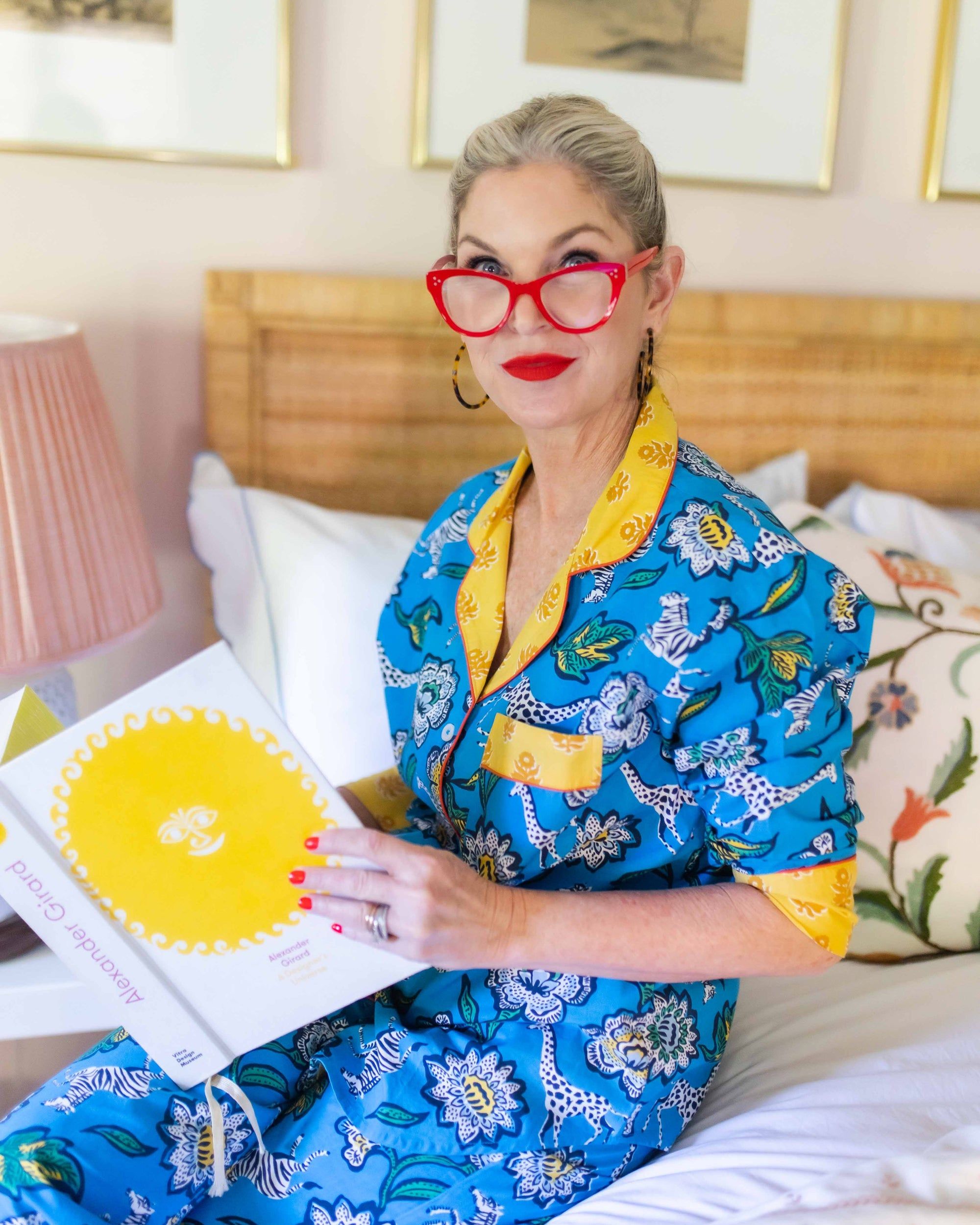 PF x Pencil & Paper Co. Floral Safari - Long Sleep Set - Cobalt sold by Printfresh